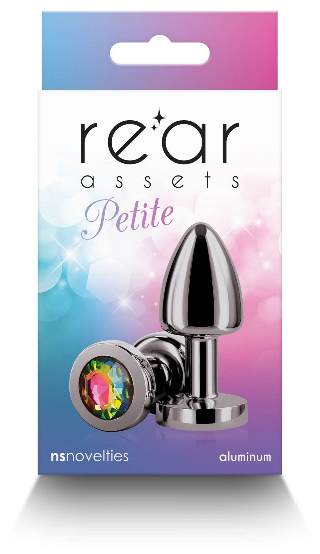 Plug Anal NS Novelties Rear Assets Petite Negru, cutia originala alaturi de produs
