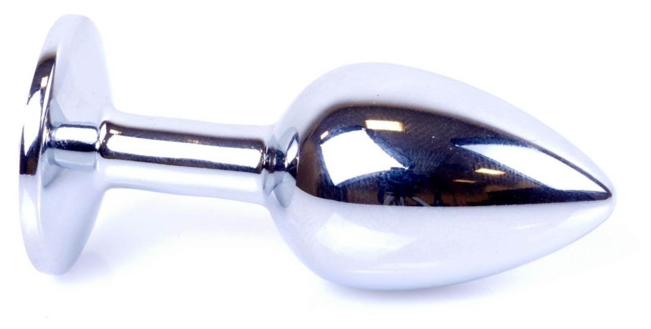 Plug Jewellery Silver Purple din profil, forma conica progresiva si baza rotunda plata