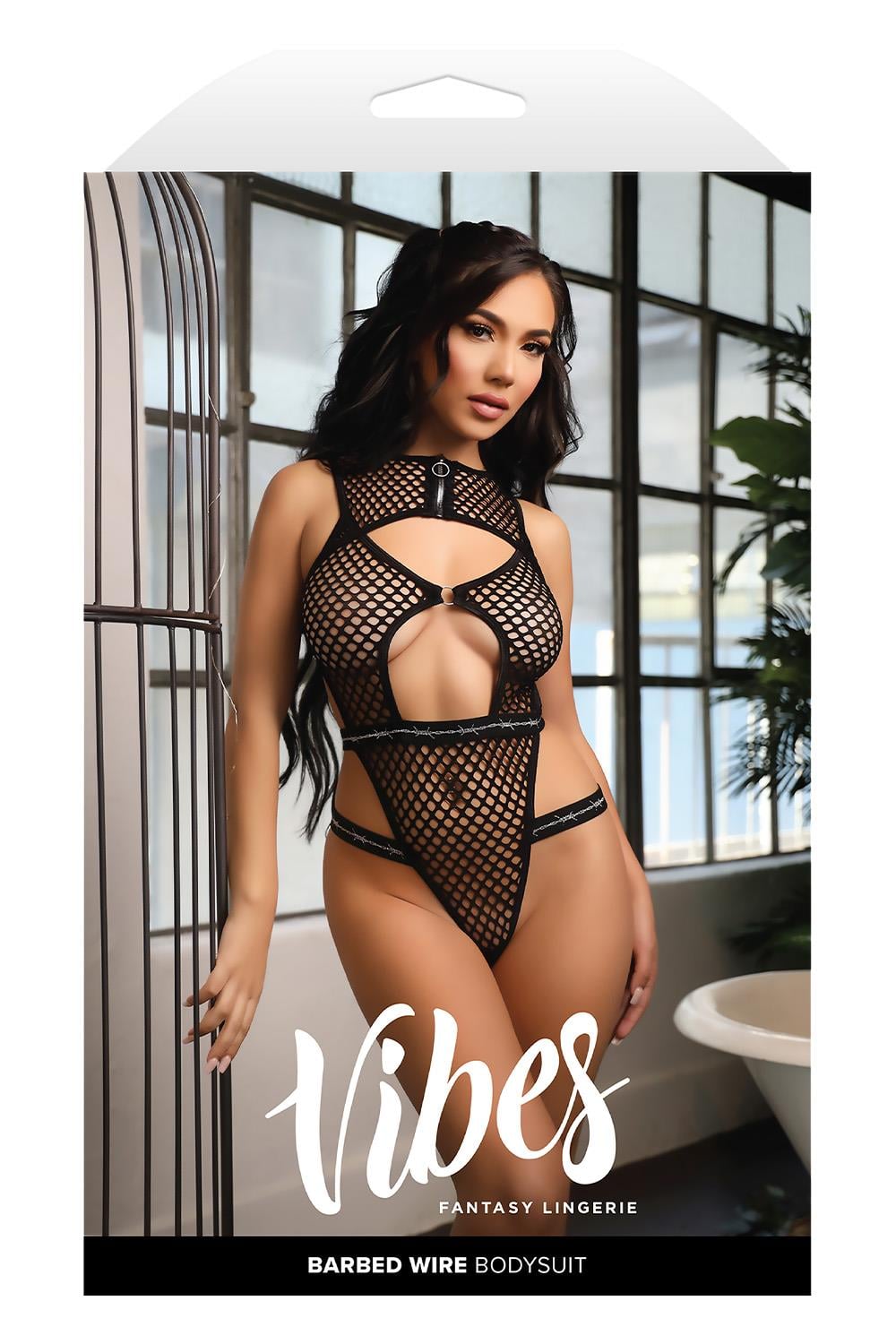 Body Fantasy Lingerie Barbed Wire Negru - cutie produs Vibes