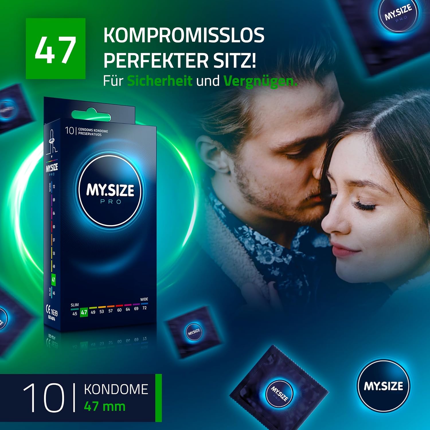 Prezervative MySize PRO 47mm potrivire perfecta pentru siguranta si placere