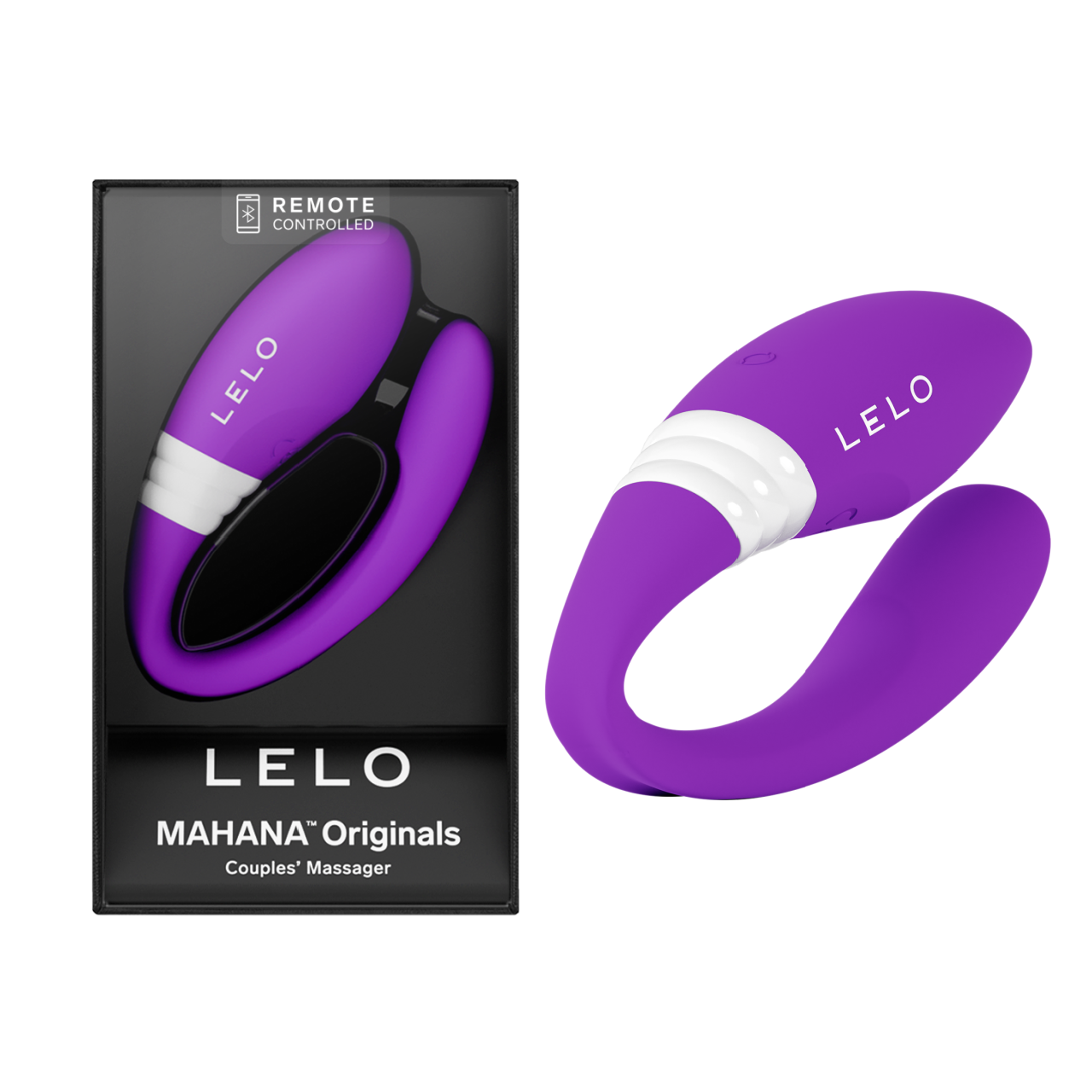 LELO Mahana Originals, cutie premium alaturi de produs, eticheta Swedish Signature Design