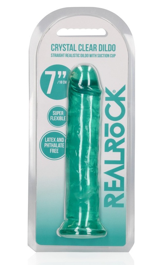 Dildo Realistic REALROCK Straight Suction Cup 18cm, ambalajul original