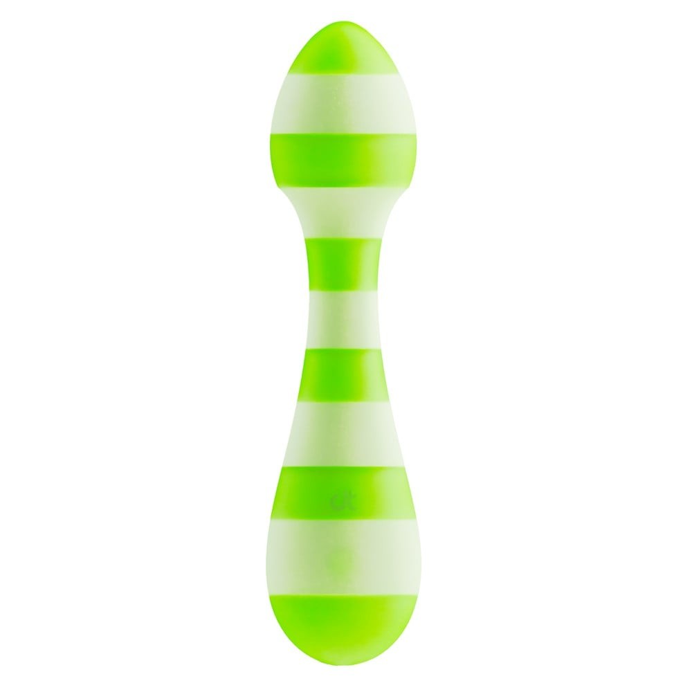 Vibrator wand Dreamtoys Glitz Green Girl verde, forma flexibila compacta