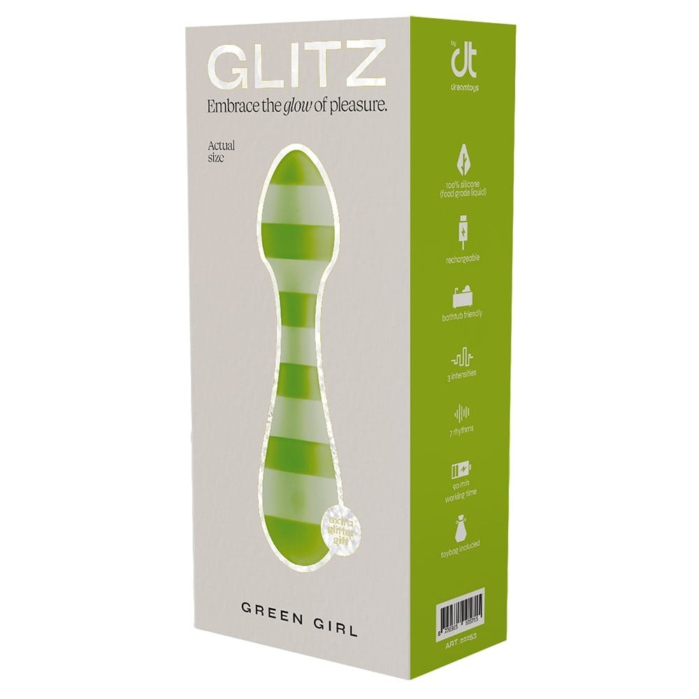Vibrator wand Dreamtoys Glitz Green Girl verde, cutie ambalaj