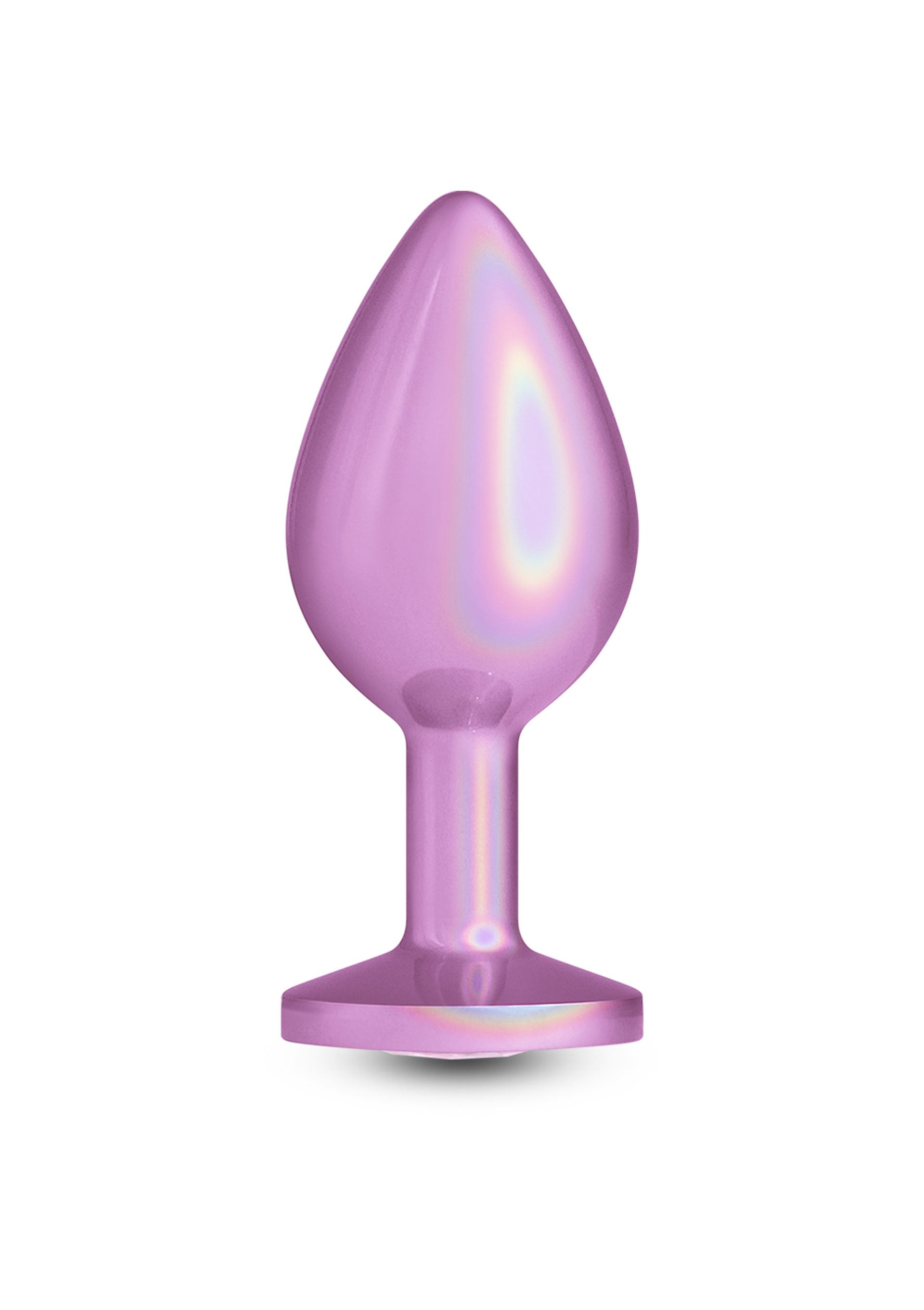 Plug Anal NS Novelties Iridescent Plug Medium, Roz Auriu, imagine principala