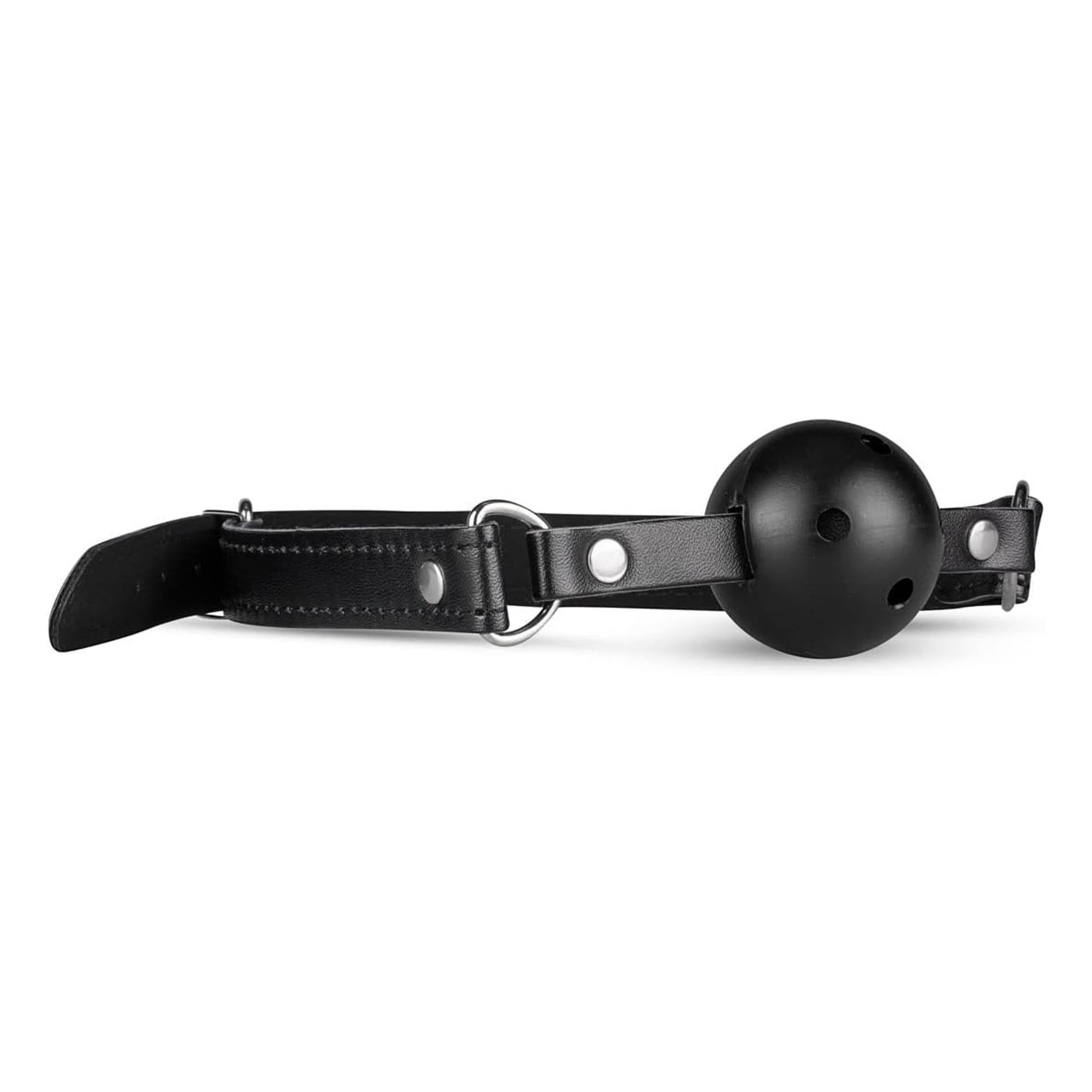 Zgarda cu lesa detasabila si calus cu bila neagra din setul BDSM Fetish B-Series