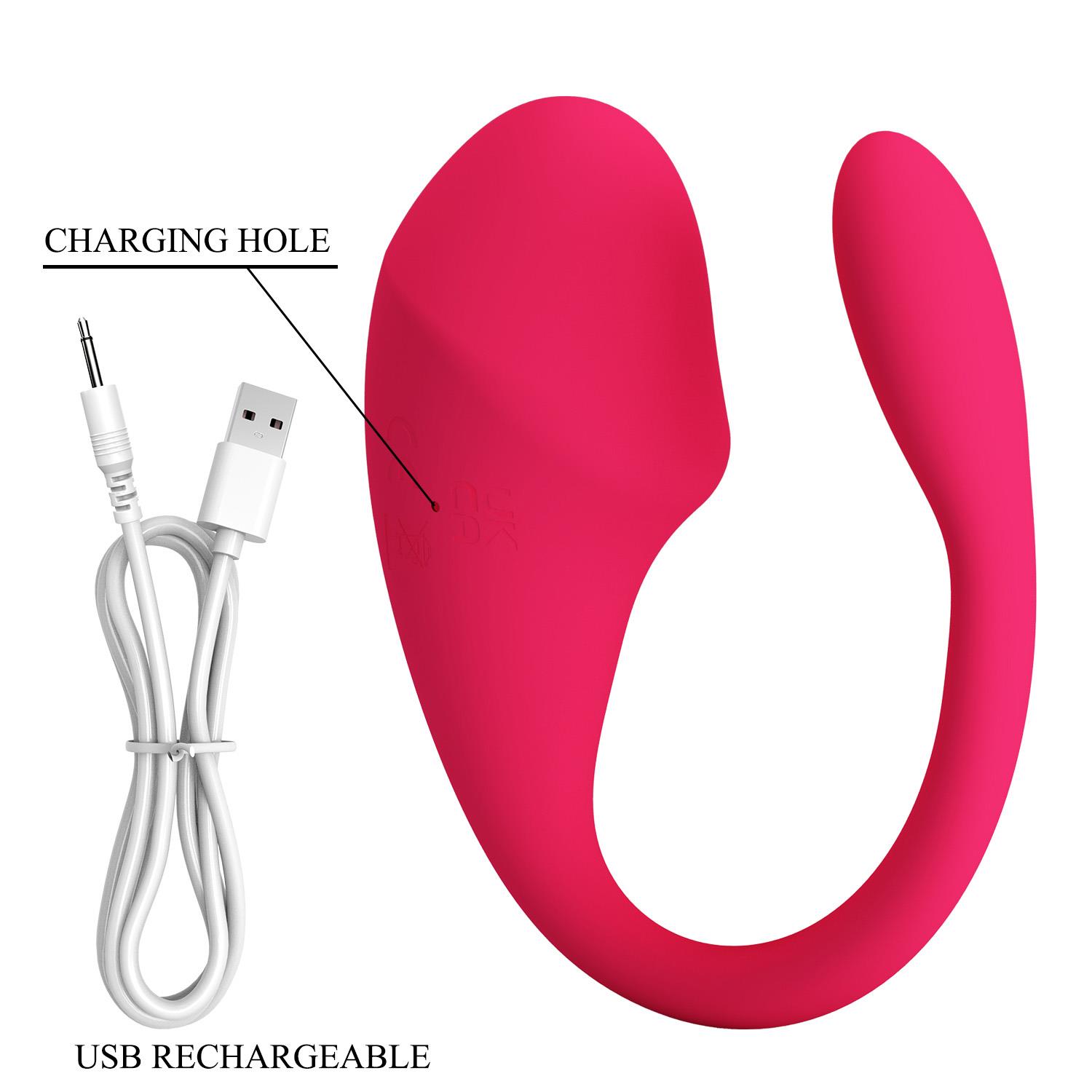 Cablul de incarcare USB magnetic al vibratorului Romance Thalia si portul de incarcare
