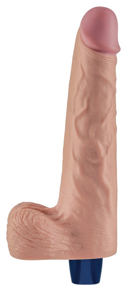 Vibrator Lovetoy Real Softee natural, vedere principala cap anatomic si textura de vene