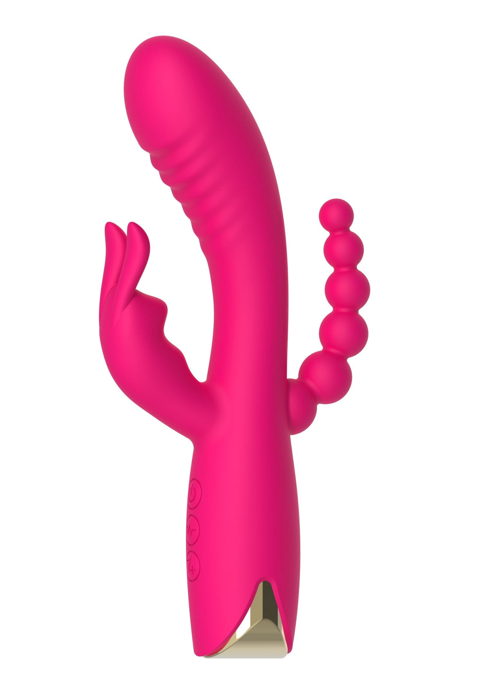 Vibrator Triplu ToyJoy Aphrodite, Roz, detaliu