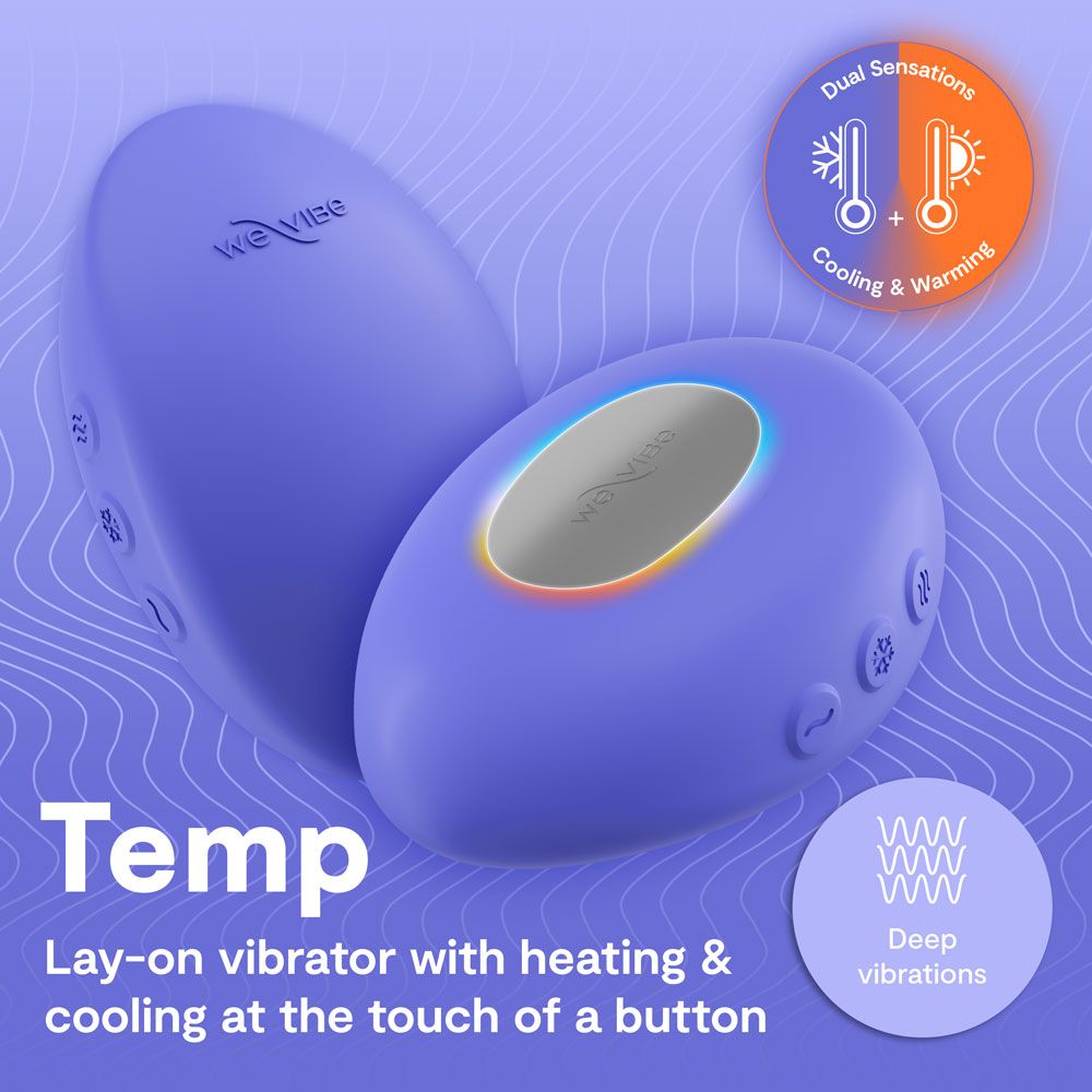 We-Vibe Temp Lavender Blue butoane si Dual Sensations