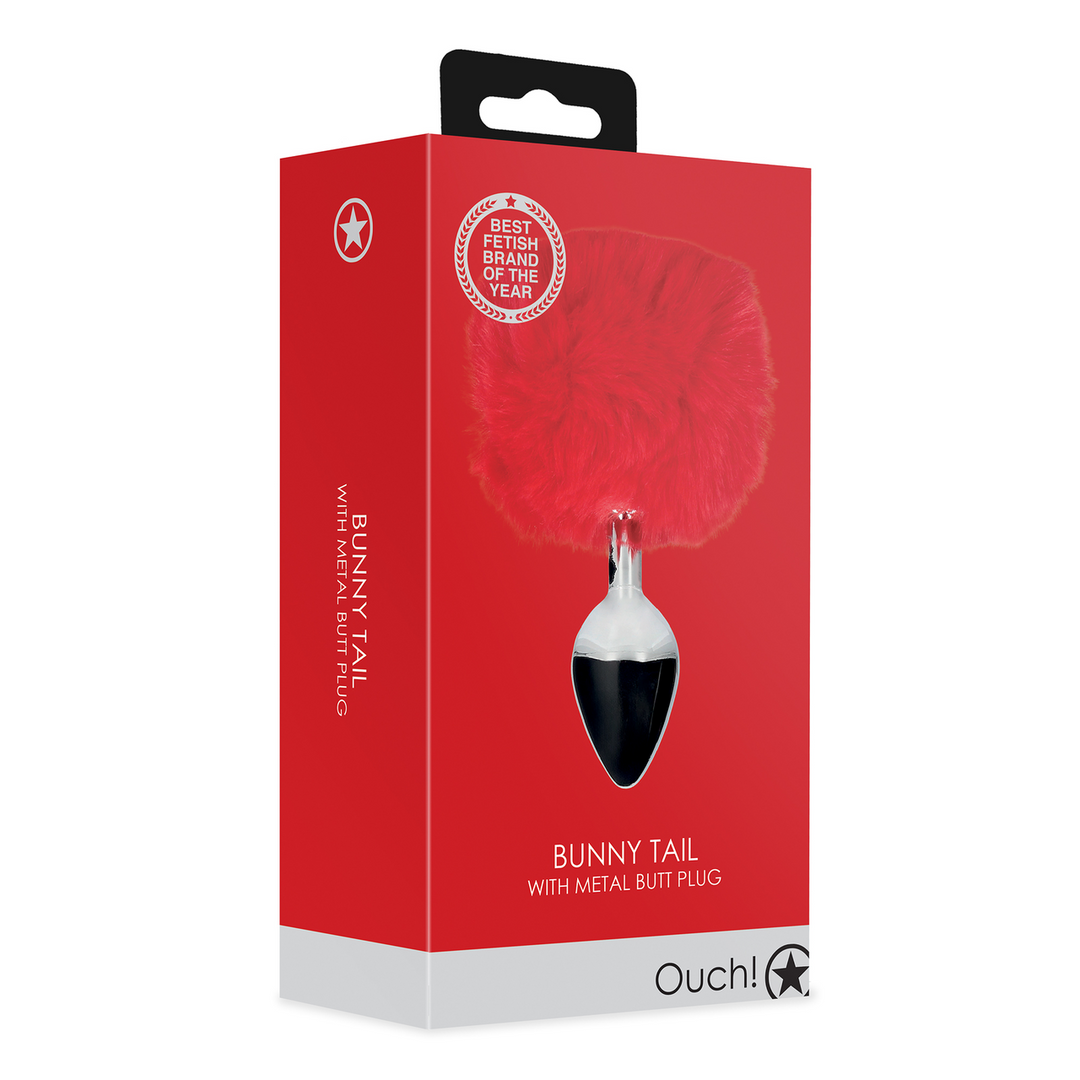 Coada Iepuras Butt Plug detaliu blana pufoasa