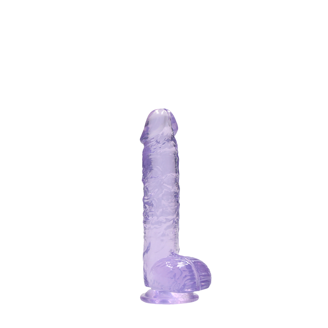 Dildo Realistic REALROCK cu Testicule Mov 15 cm