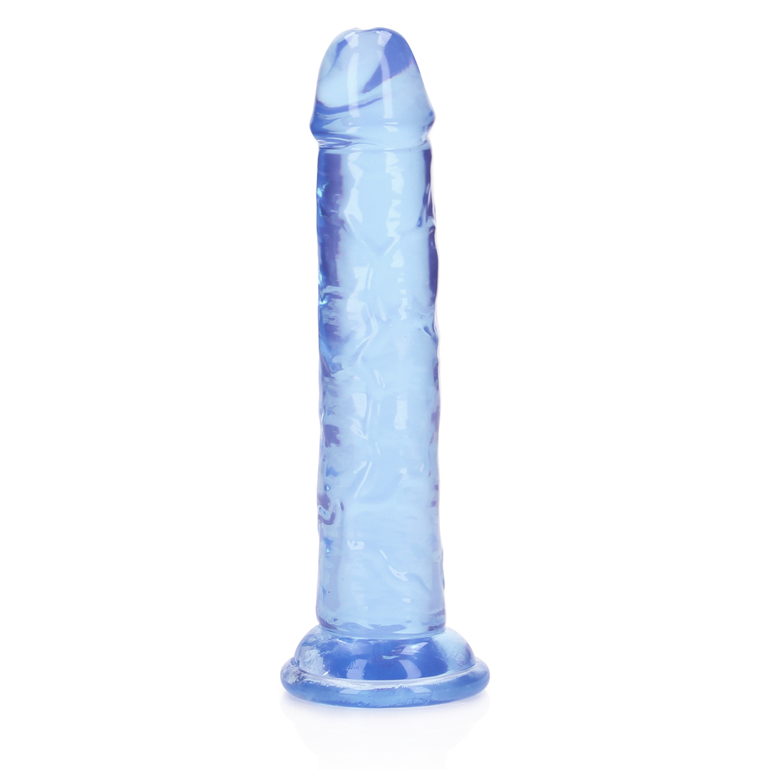 Dildo Straight Realistic REALROCK Albastru ventuza