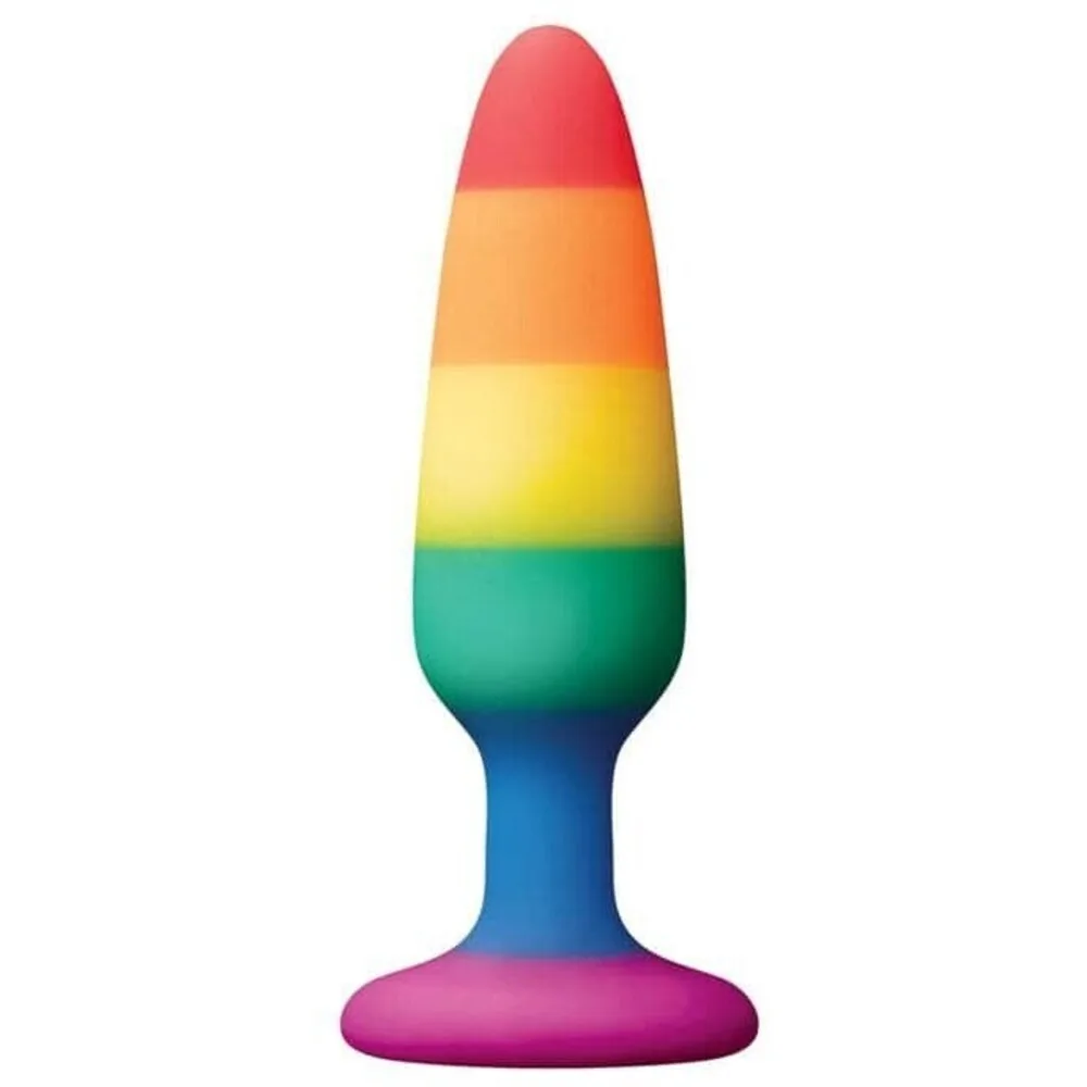 Plug anal Colours Pride Edition NS Novelties, Curcubeu, vedere frontala completa