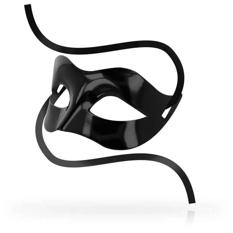 Masca Ohmama Masks Opaque Classic Neagra, profil, snururi de satin