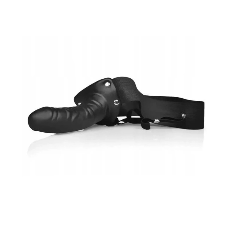 Strap-on Everlasting Dong Negru, detaliu chingi elastice si catarama reglabila