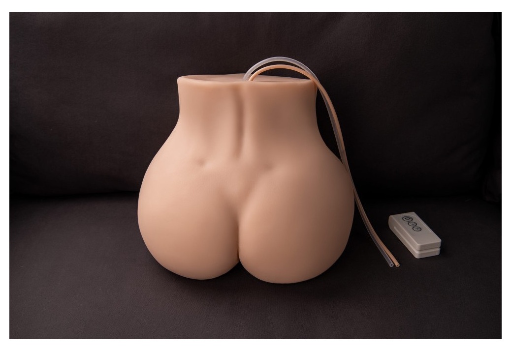 Masturbator Mistress Mignon TPR Natural, telecomanda cu fir, 3 butoane