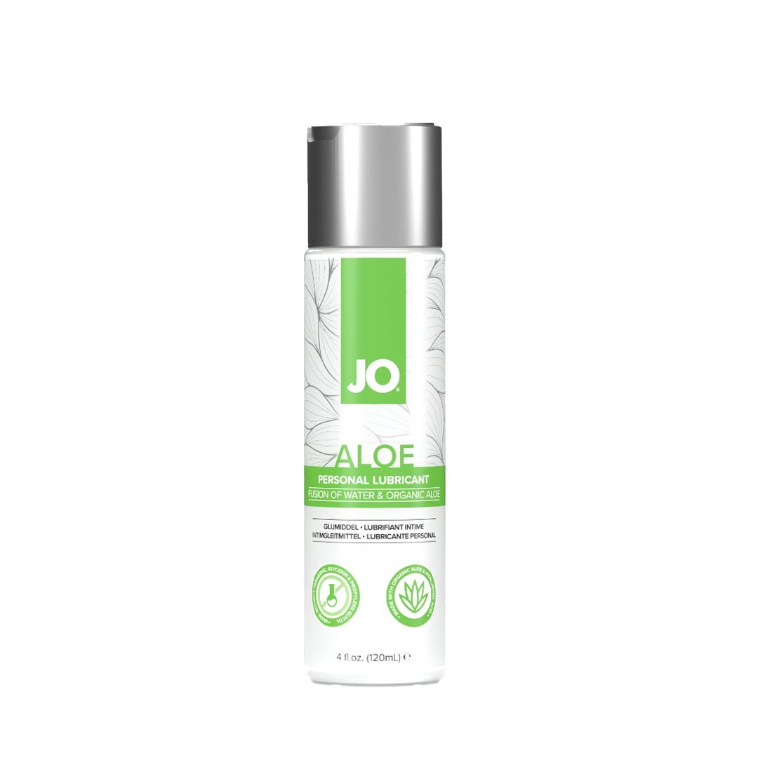 Lubrifiant intim System JO Aloe cu aloe organic si acid hialuronic, pe baza de apa, flacon de 120 ml