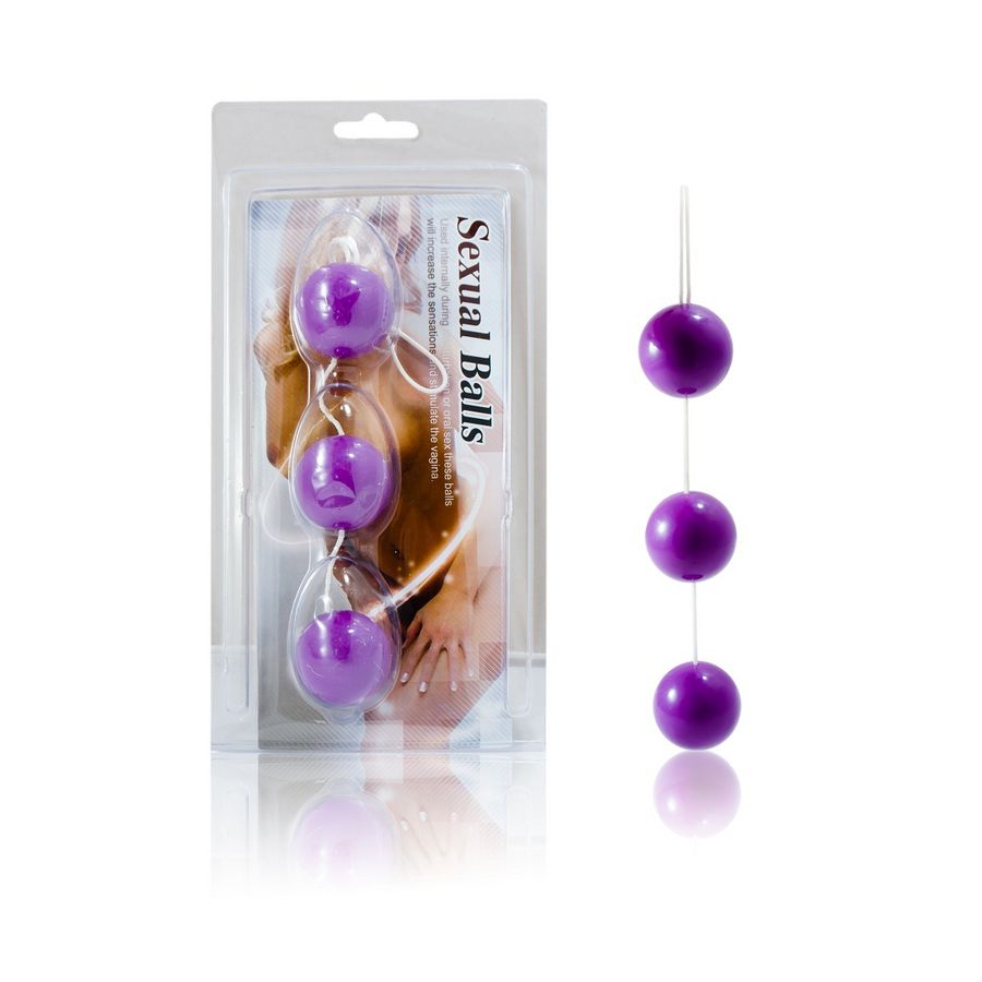 Cutia originala Sexual Balls Baile, cu cele 3 bile anale violet