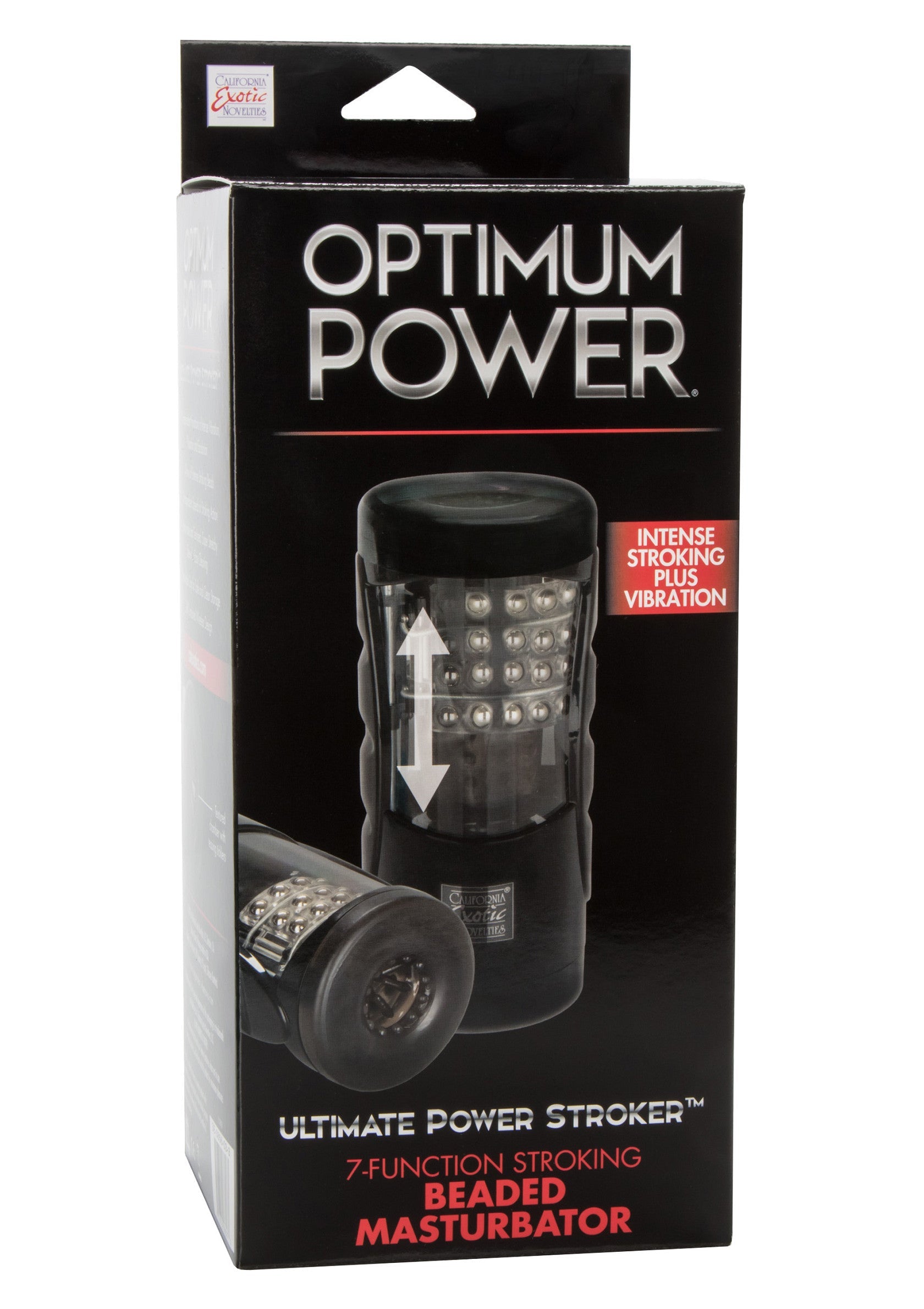 Masturbator cu bile si vibratie Ultimate Power Stroker CalExotics negru, cutie originala Optimum Power