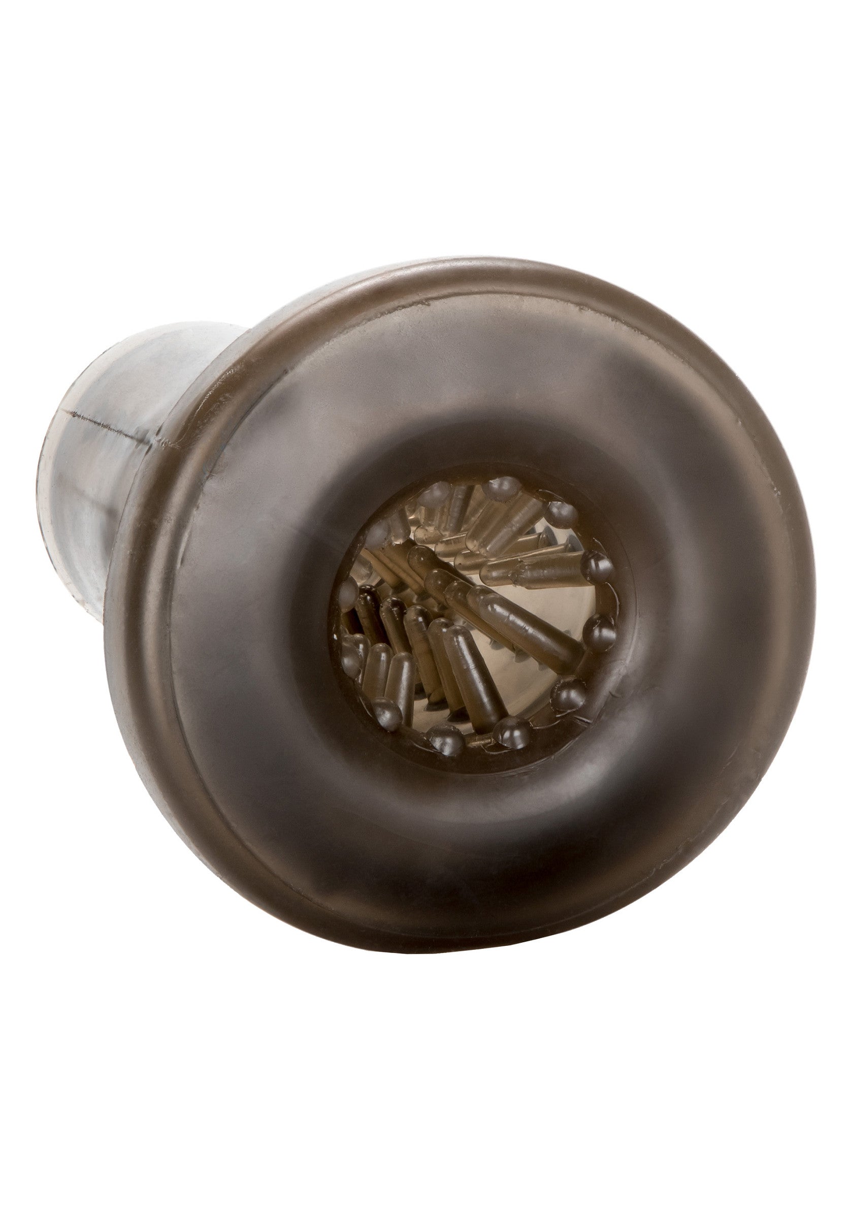 Masturbator cu bile si vibratie Ultimate Power Stroker CalExotics negru, vedere laterala