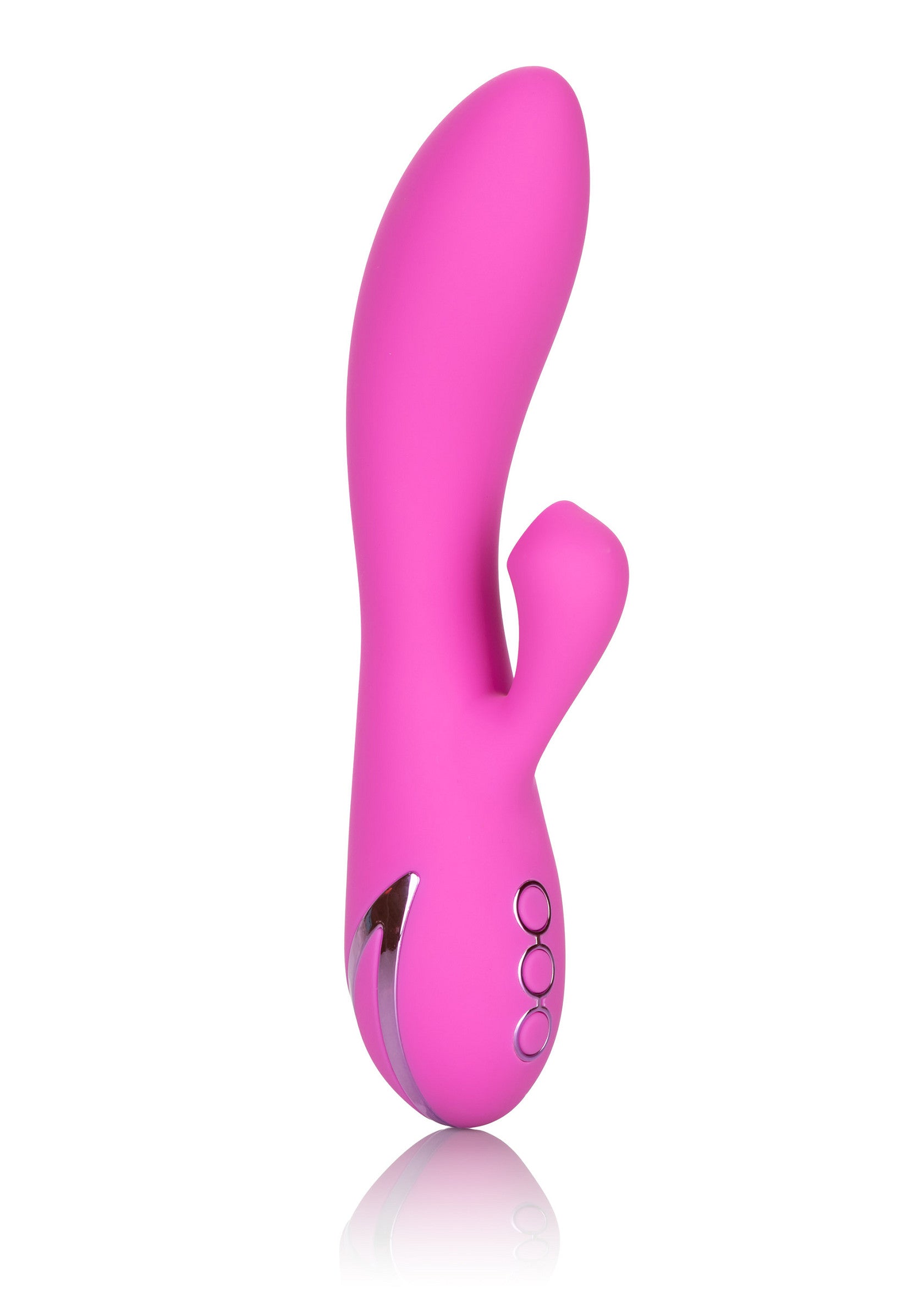 Vibrator cu suctiune si vibratie Malibu Minx CalExotics roz, vedere de ansamblu
