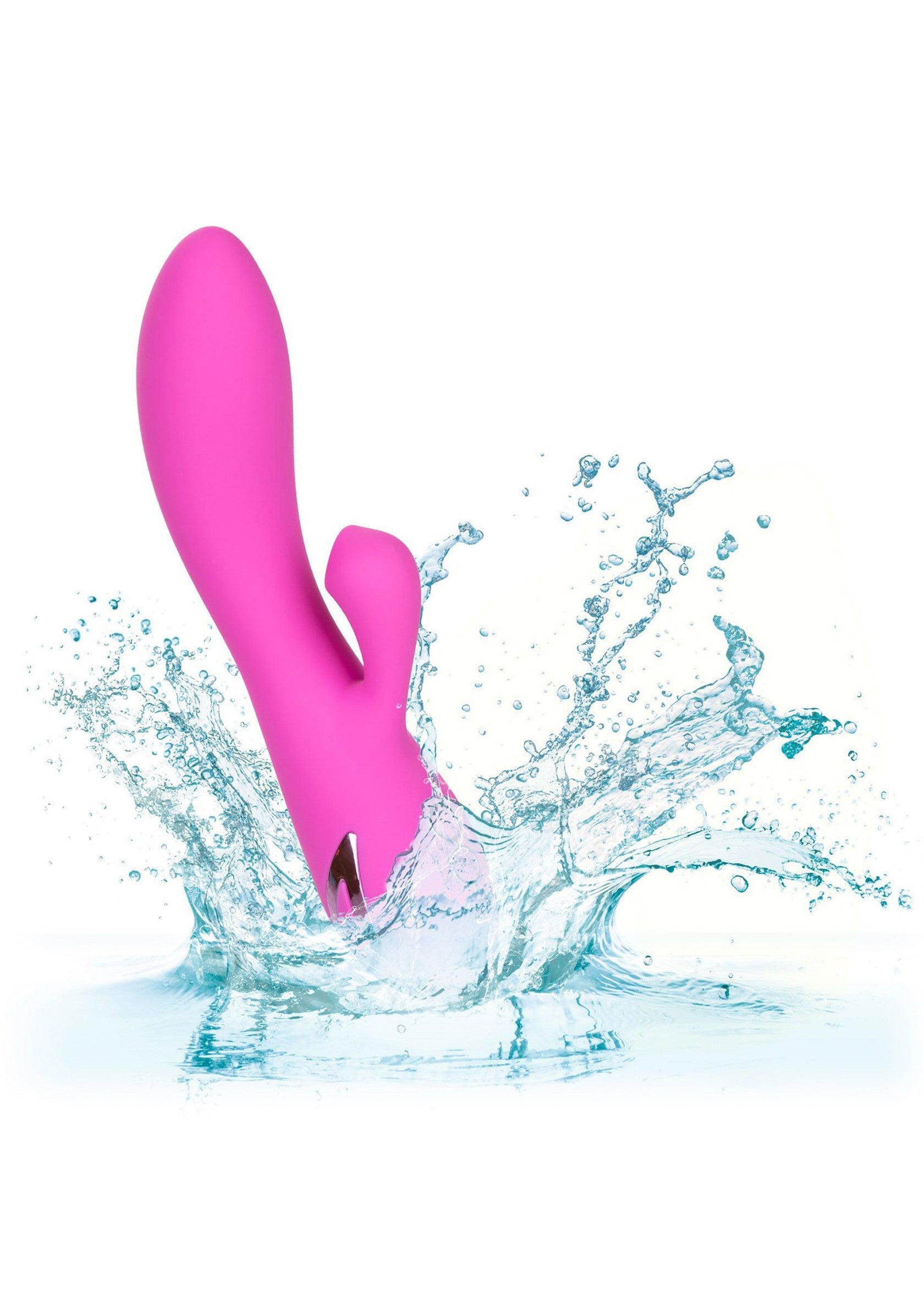 Vibrator cu suctiune si vibratie Malibu Minx CalExotics roz, detaliu baza