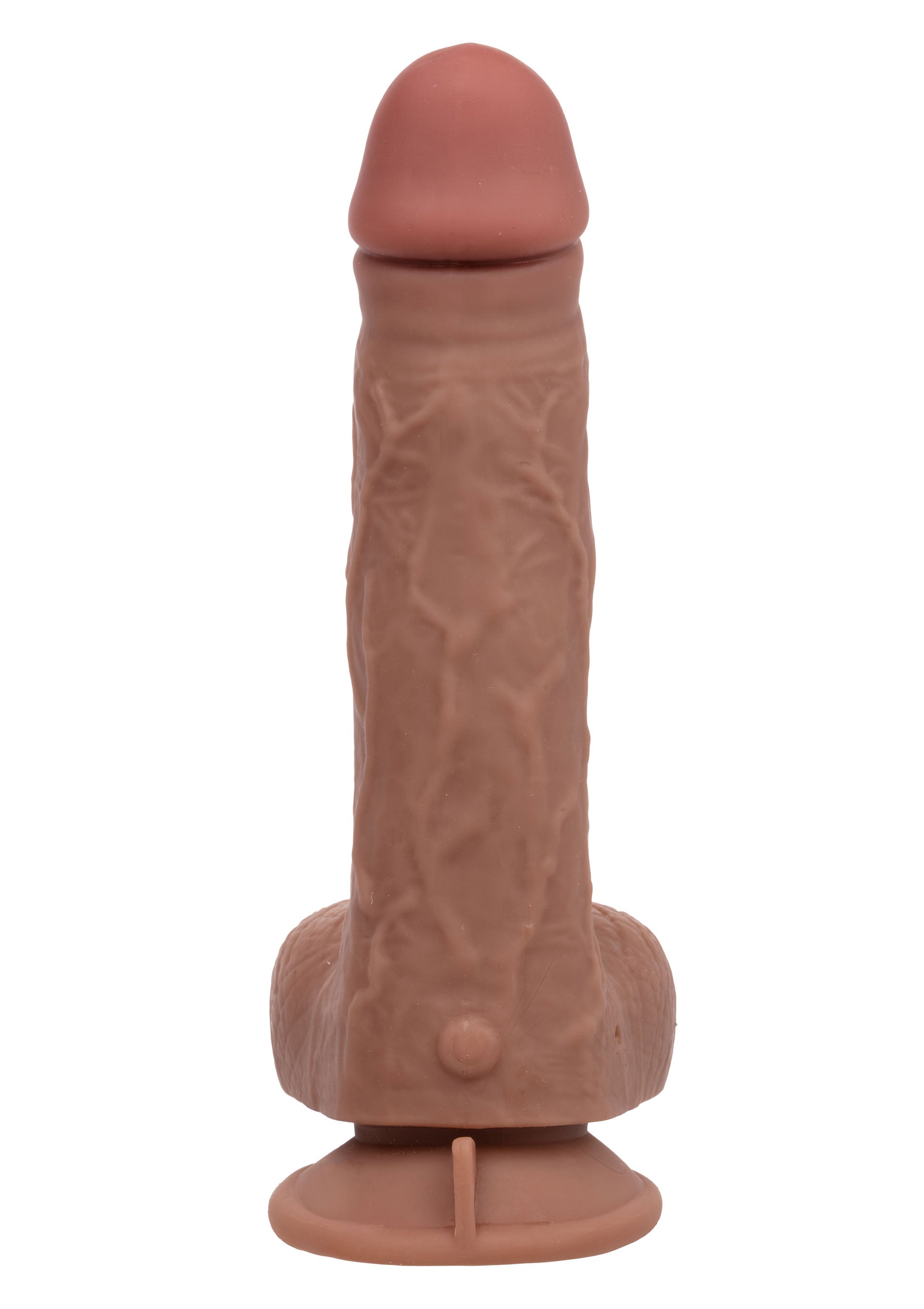 Dildo vibrator realist cu impingere The Thrusting Jack Hammer CalExotics caramel, cutie originala Working Stiff