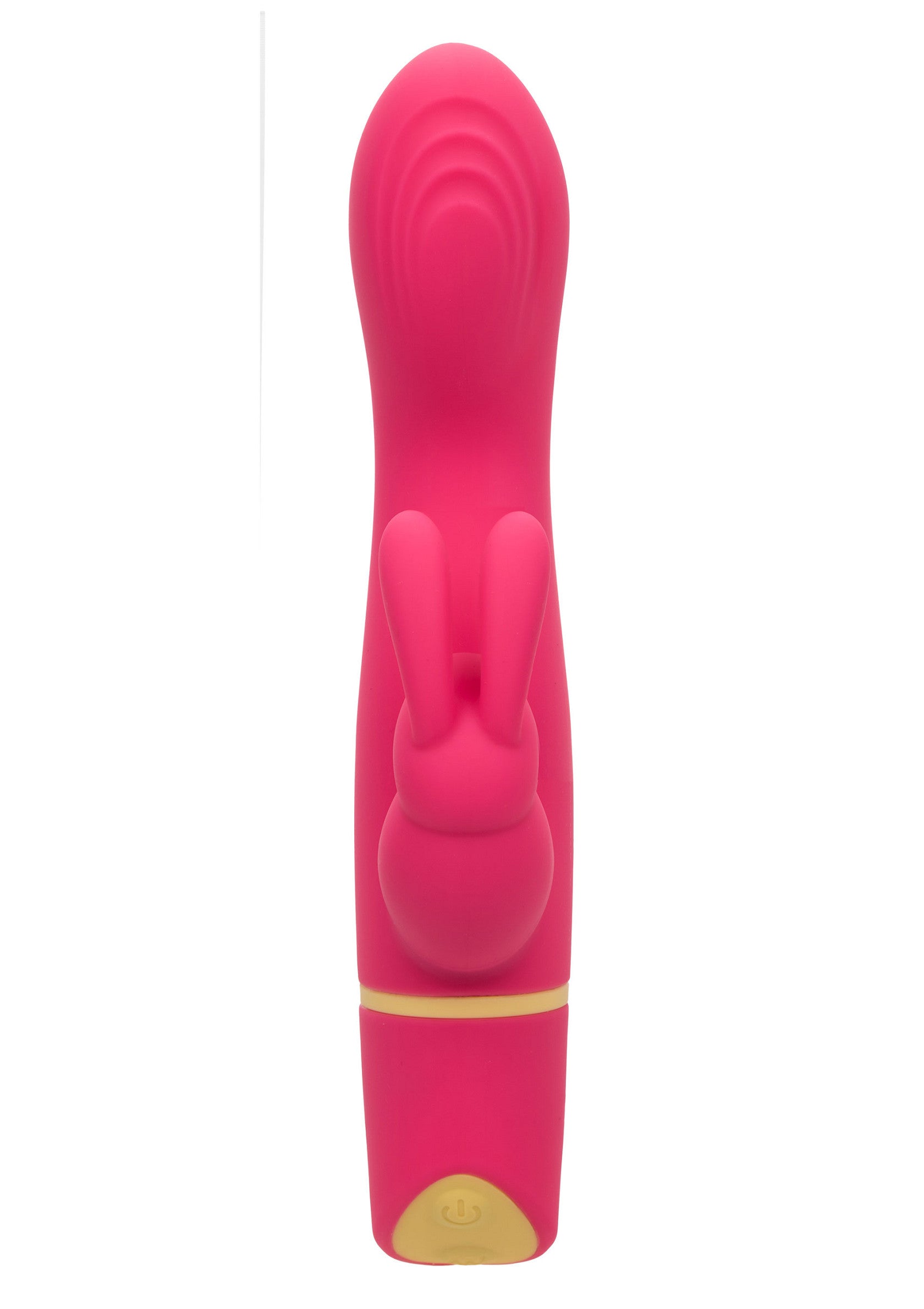 Vibrator rabbit cu doua motoare Love Bunny CalExotics roz, vedere din spate
