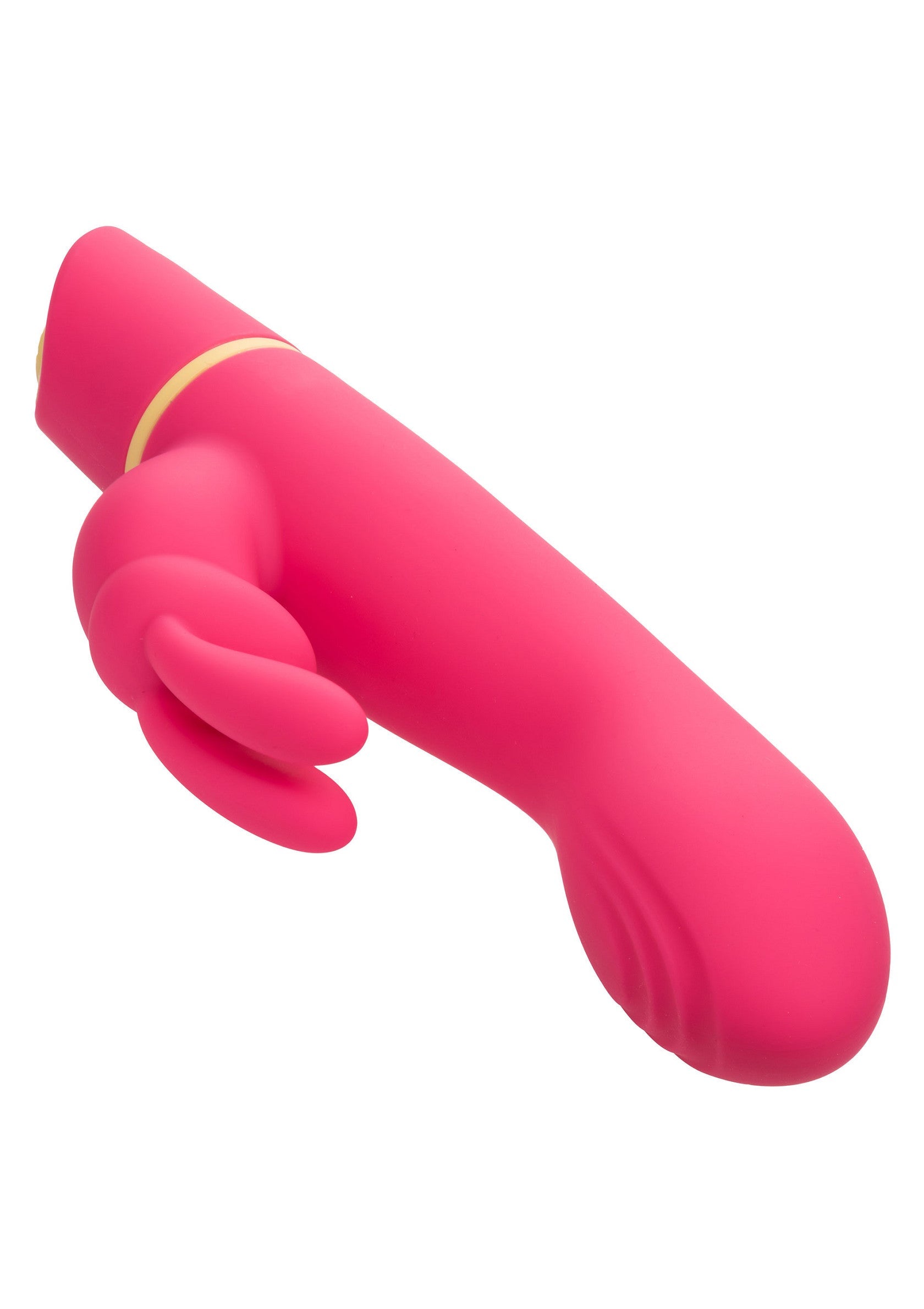 Vibrator rabbit cu doua motoare Love Bunny CalExotics roz, vedere de sus