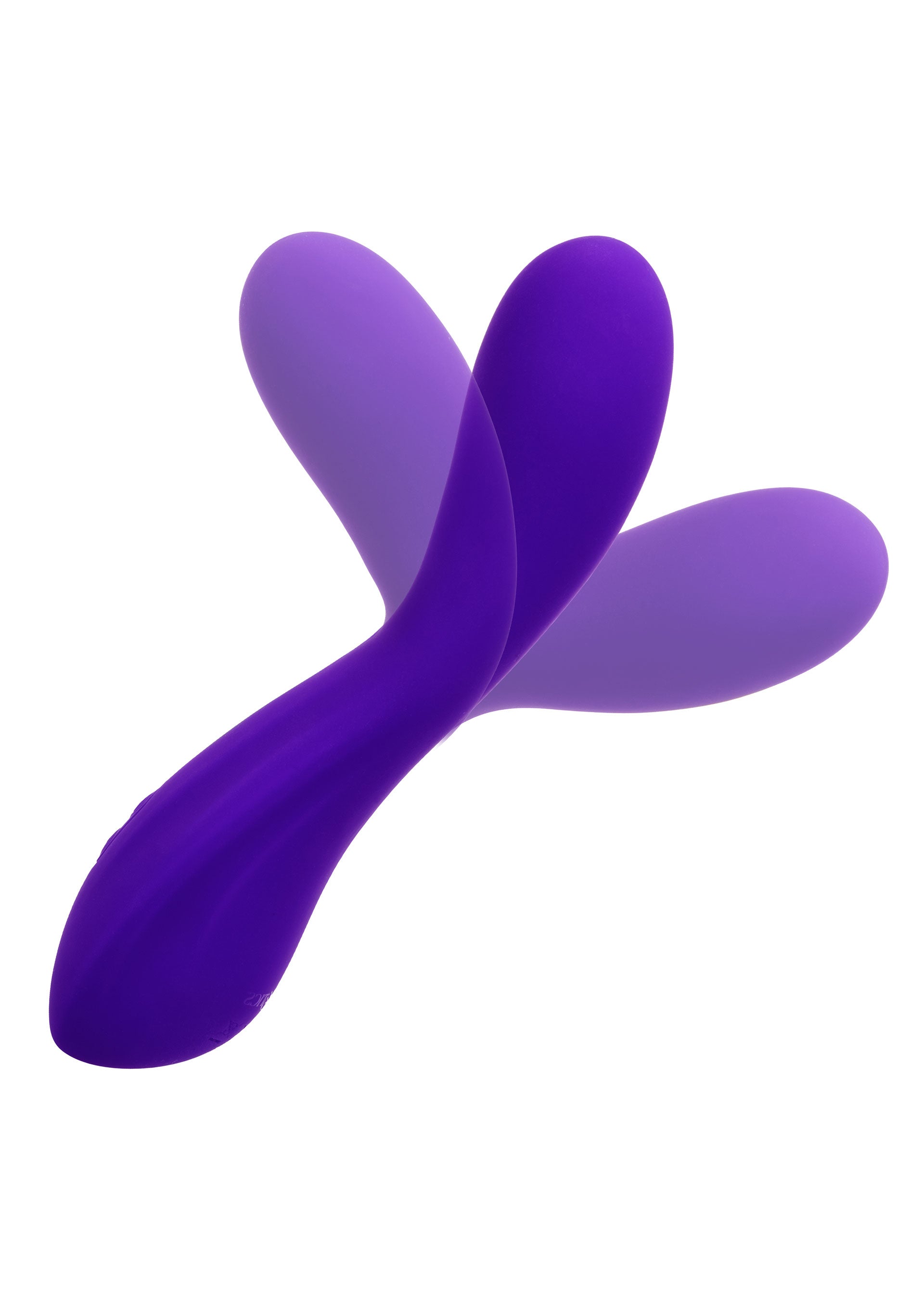 Vibrator flexibil Bend and Hold Rumbler CalExotics mov, vedere laterala cu curbura