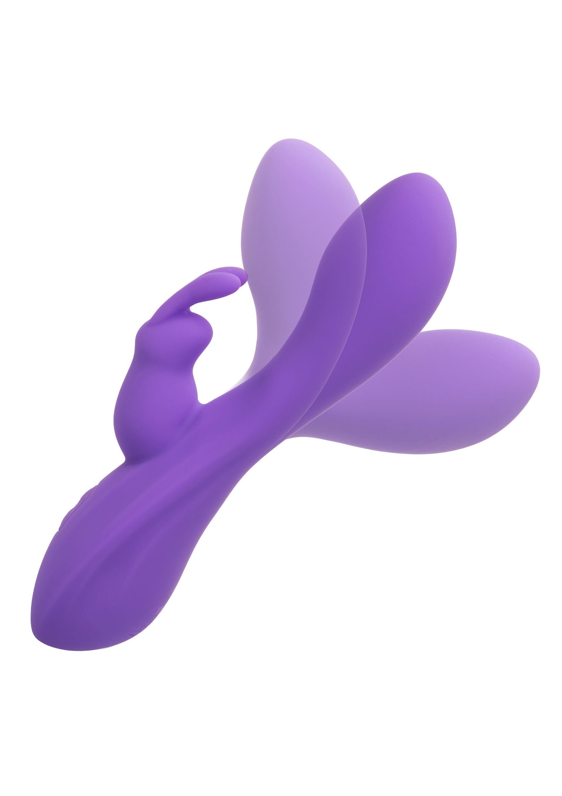 Vibrator rabbit flexibil Bend and Hold Double Rumbler CalExotics mov, detaliu panou control