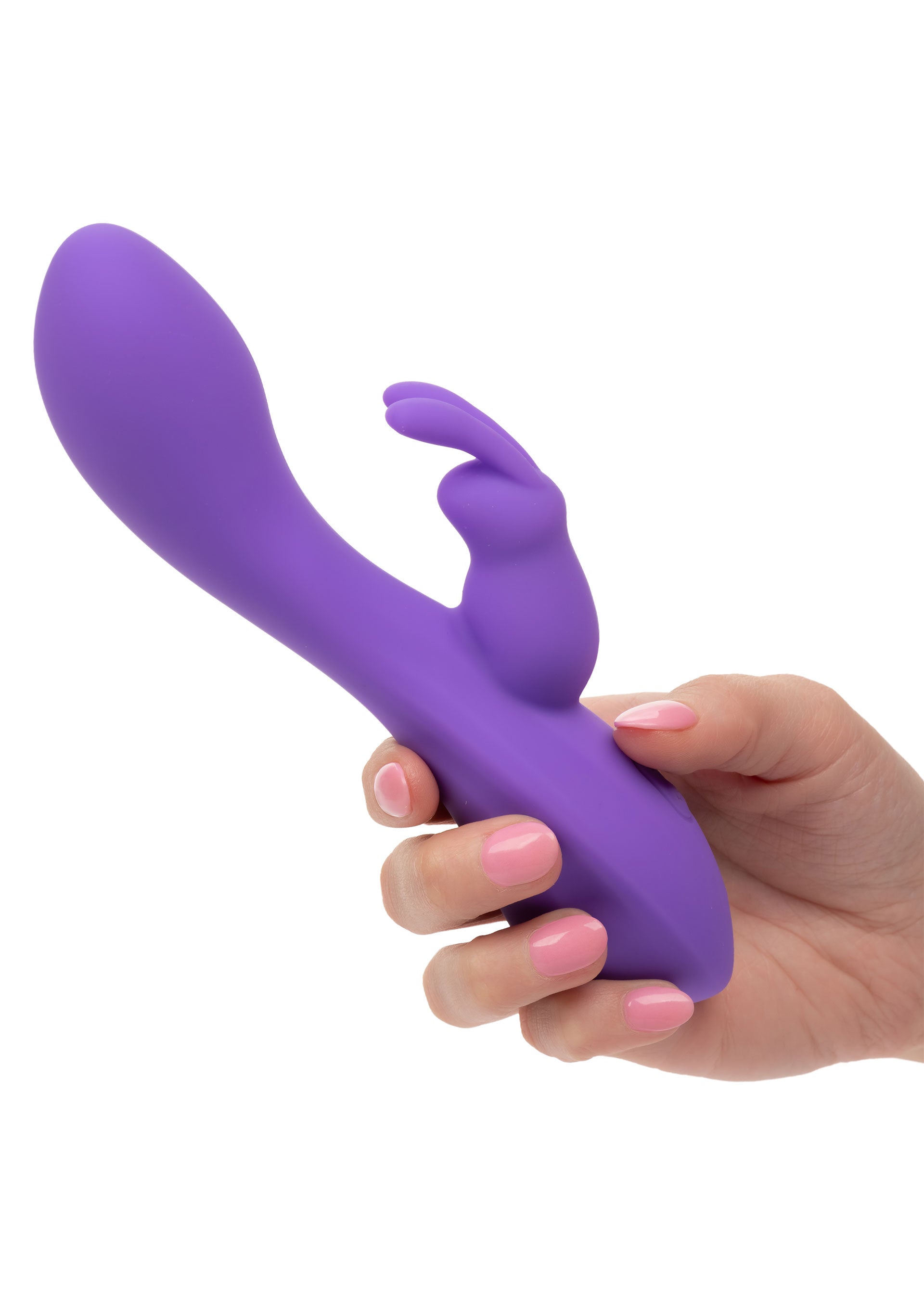 Vibrator rabbit flexibil Bend and Hold Double Rumbler CalExotics mov, vedere completa