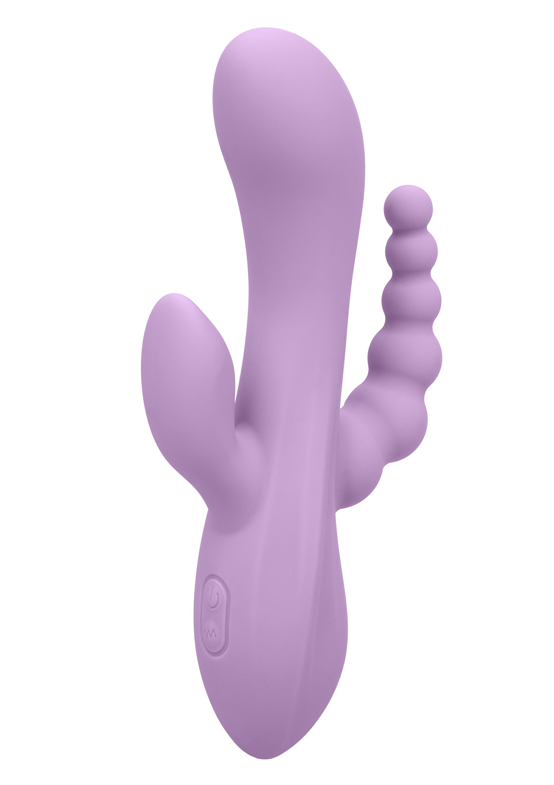 Vibrator triplu flexibil Bend and Hold Rumbler CalExotics mov, vedere de ansamblu cu cele trei brate