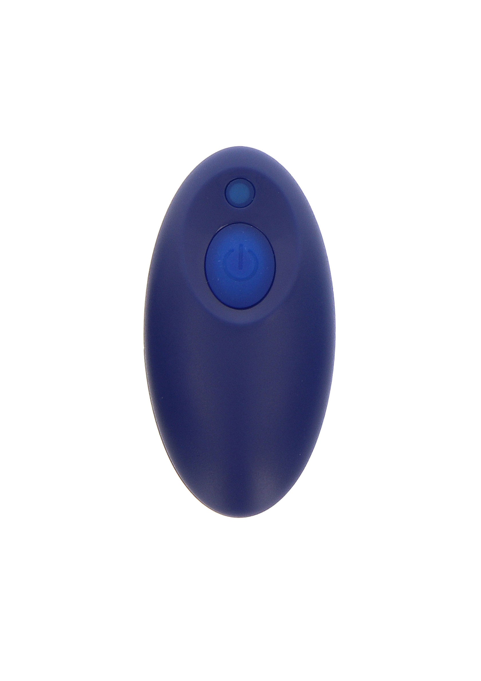Dop anal vibrator The Sparkle ToyJoy albastru, telecomanda wireless ovala cu buton de pornire