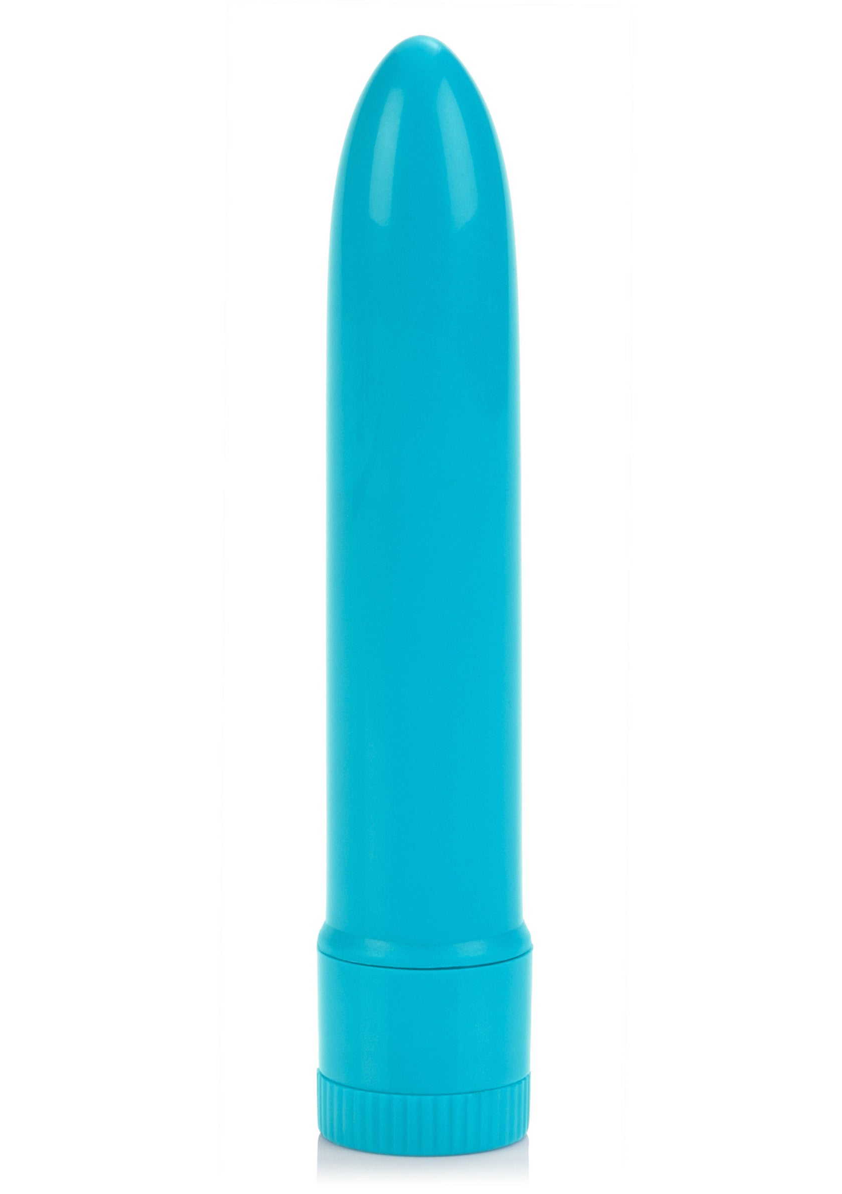 Vibrator clasic neon CalExotics albastru, vedere completa