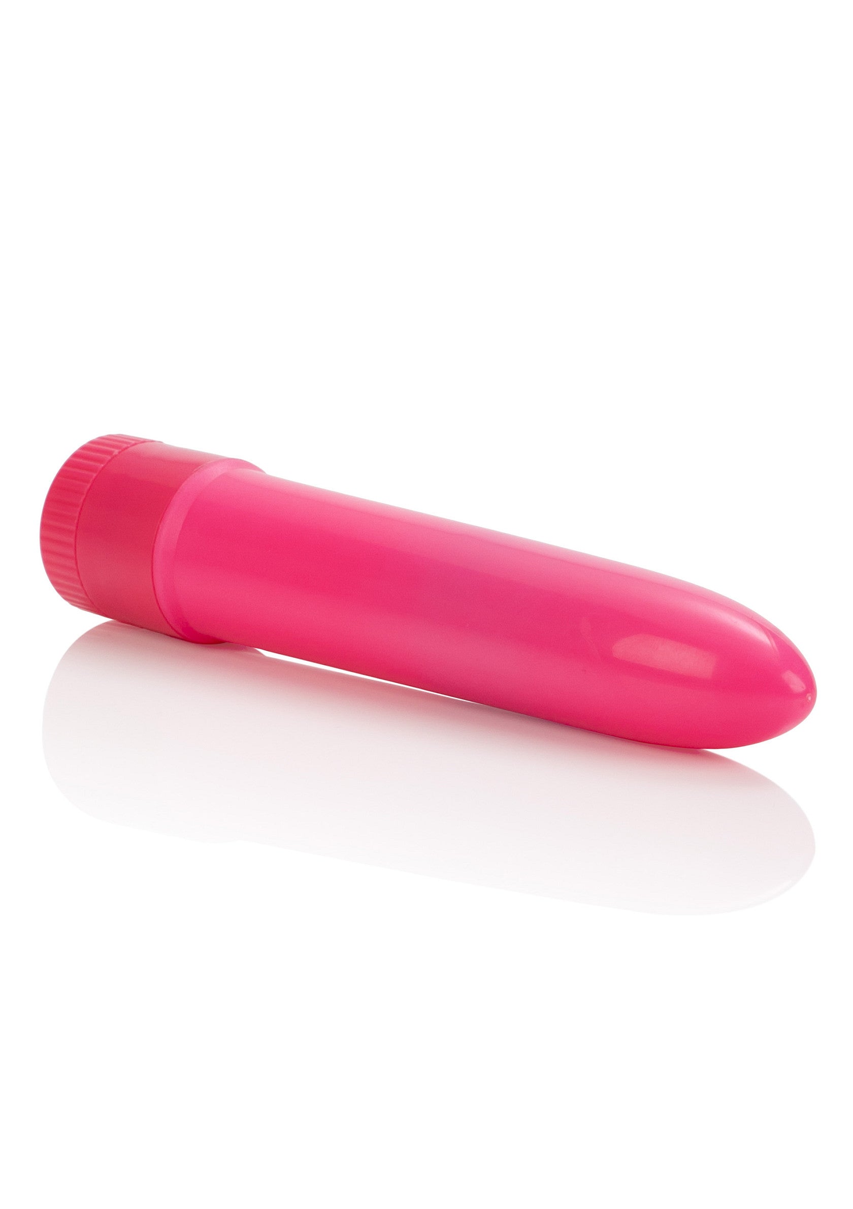 Vibrator clasic neon CalExotics roz, detaliu baza cu rotire