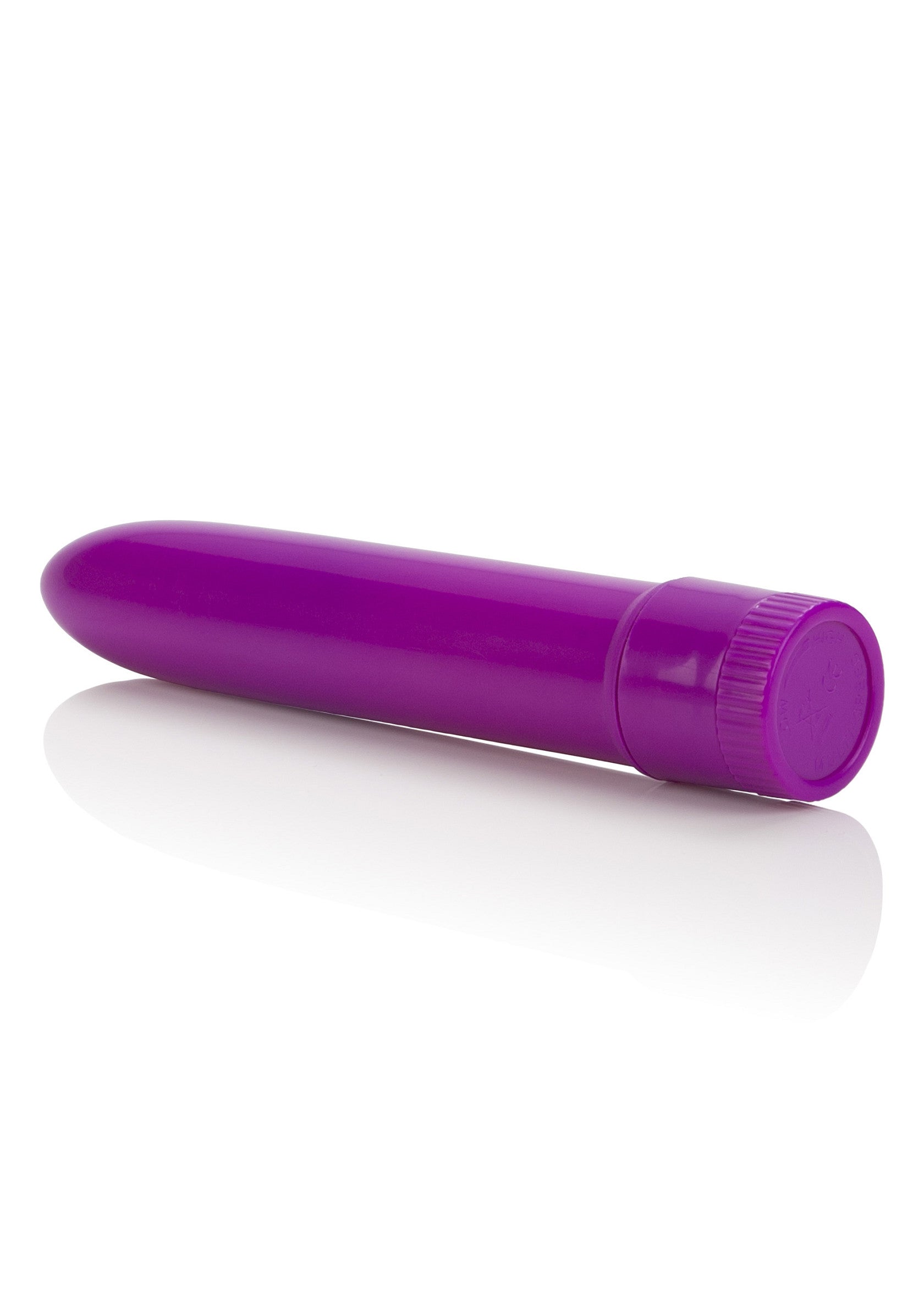 Vibrator clasic neon CalExotics mov, dimensiuni comparative