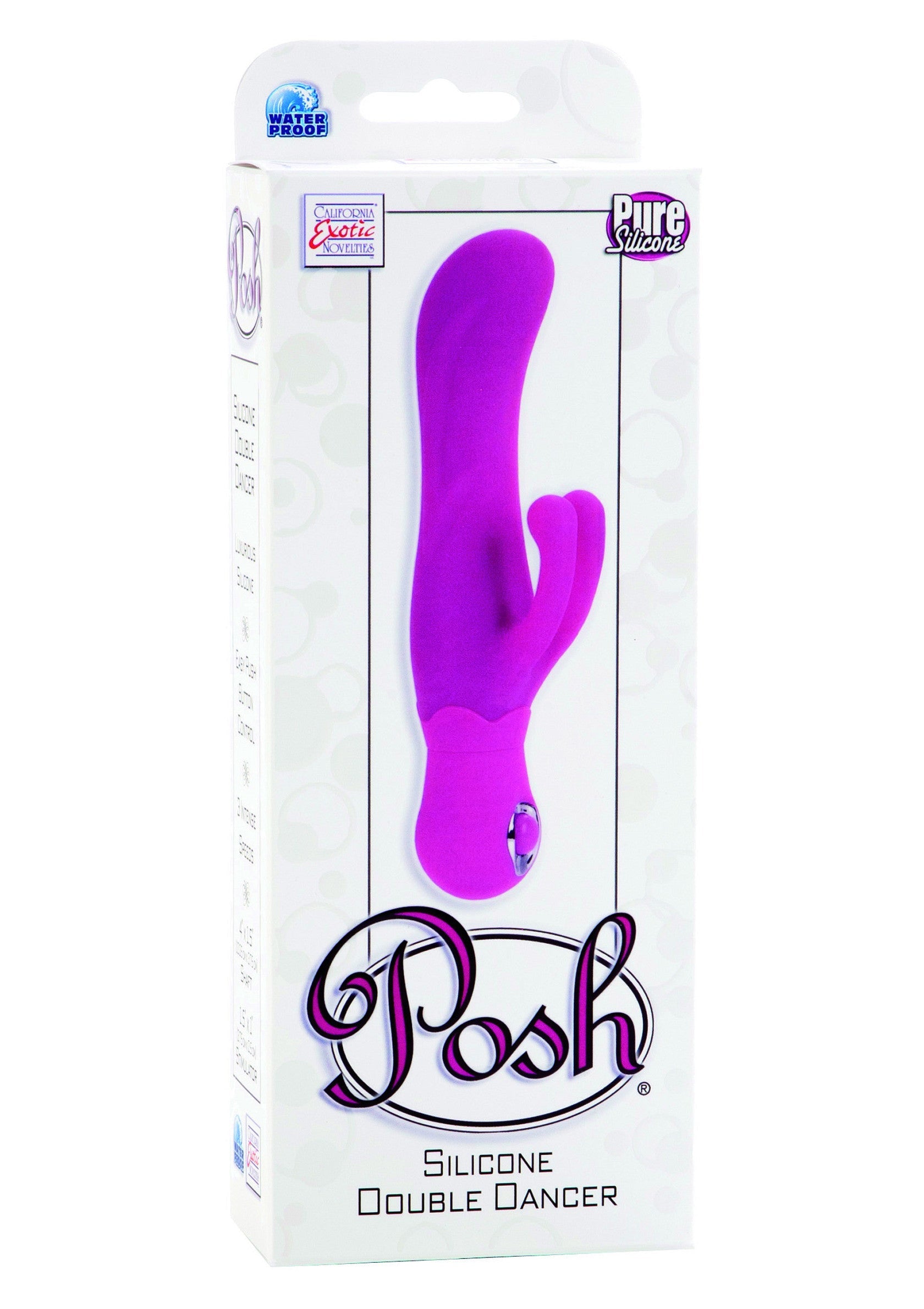 Vibrator rabbit Double Dancer Posh CalExotics roz, in cutia originala Posh Silicone