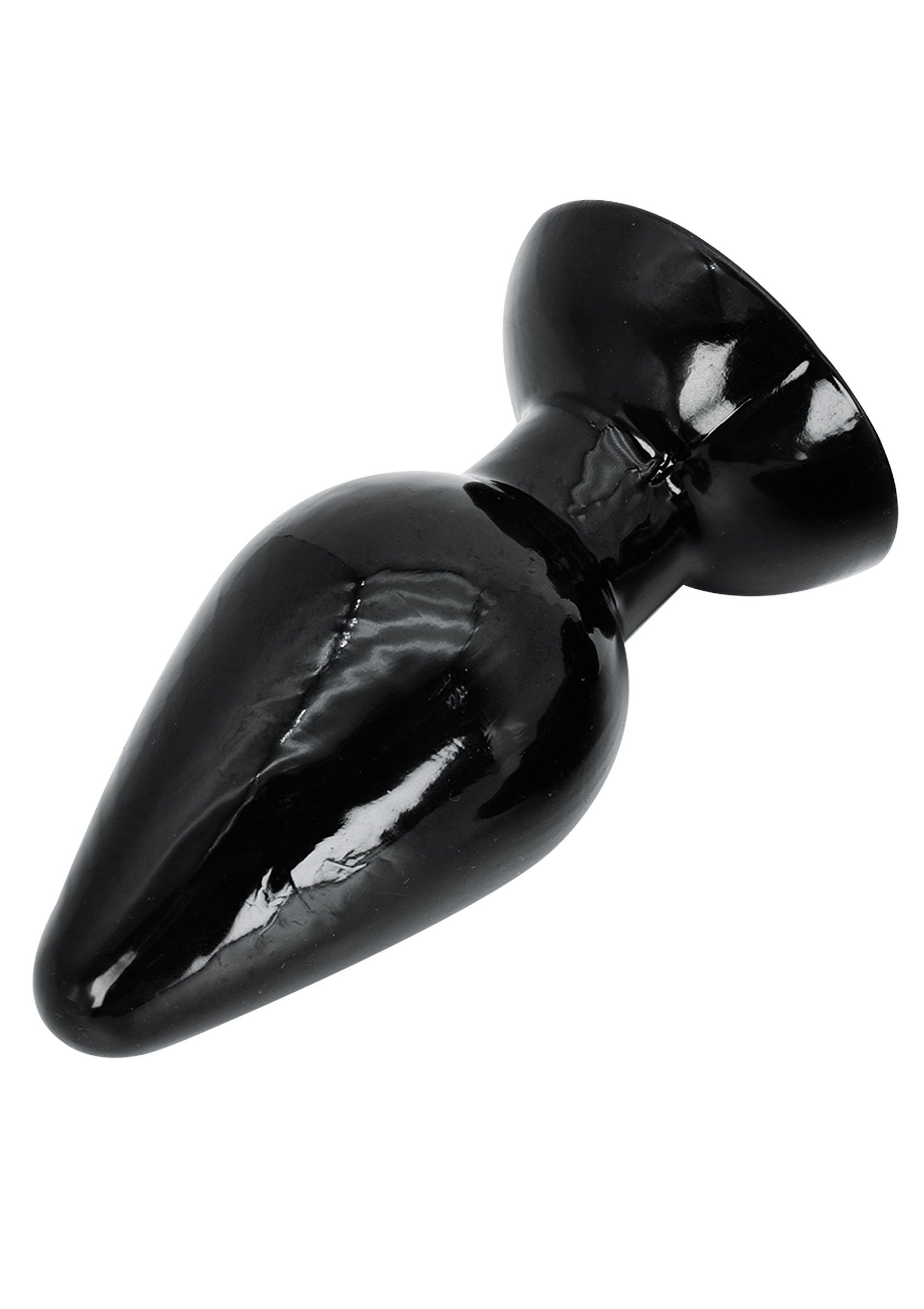 Dop anal clasic Extreme Hidden Desire negru, vedere diagonala cu baza si varful