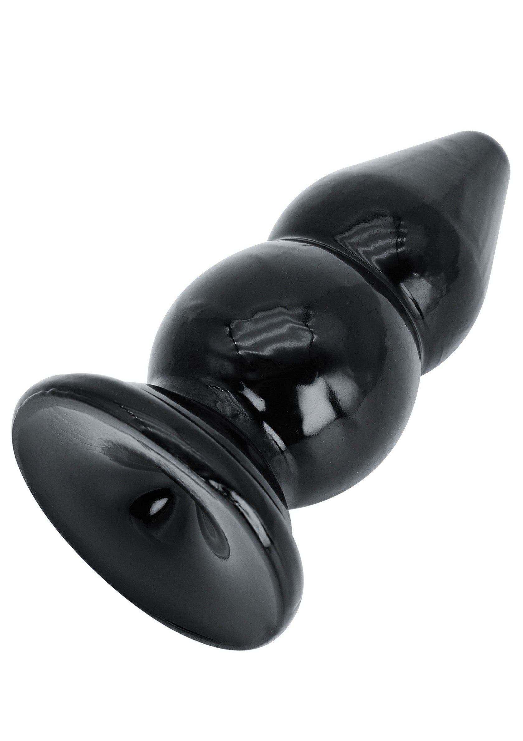 Dop anal dublu bulb Extreme Hidden Desire negru, vedere diagonala cu cele doua bulbe