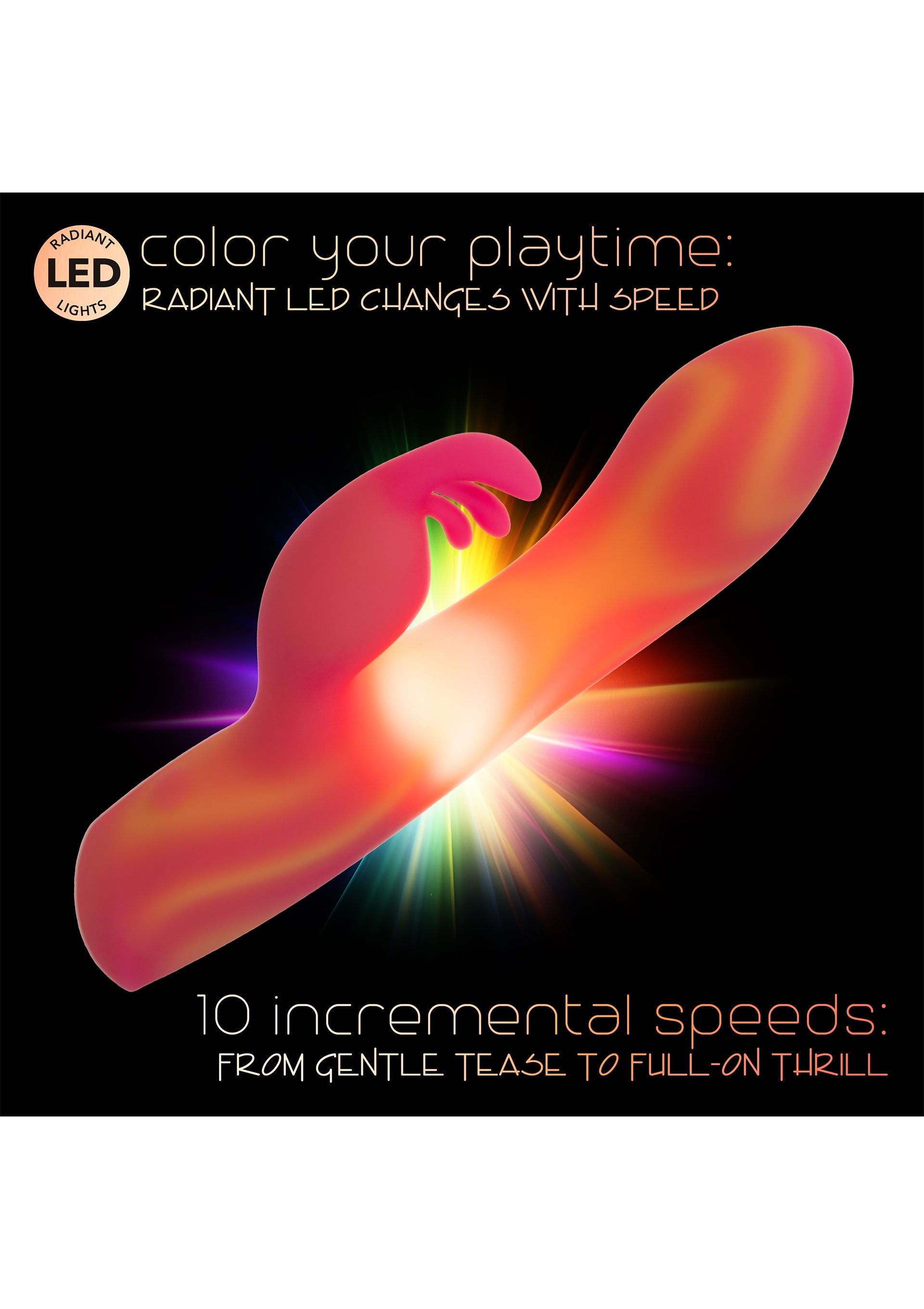 Vibrator Rabbit Moonlight Magic by CalExotics Endless Summer, portocaliu, vedere 5