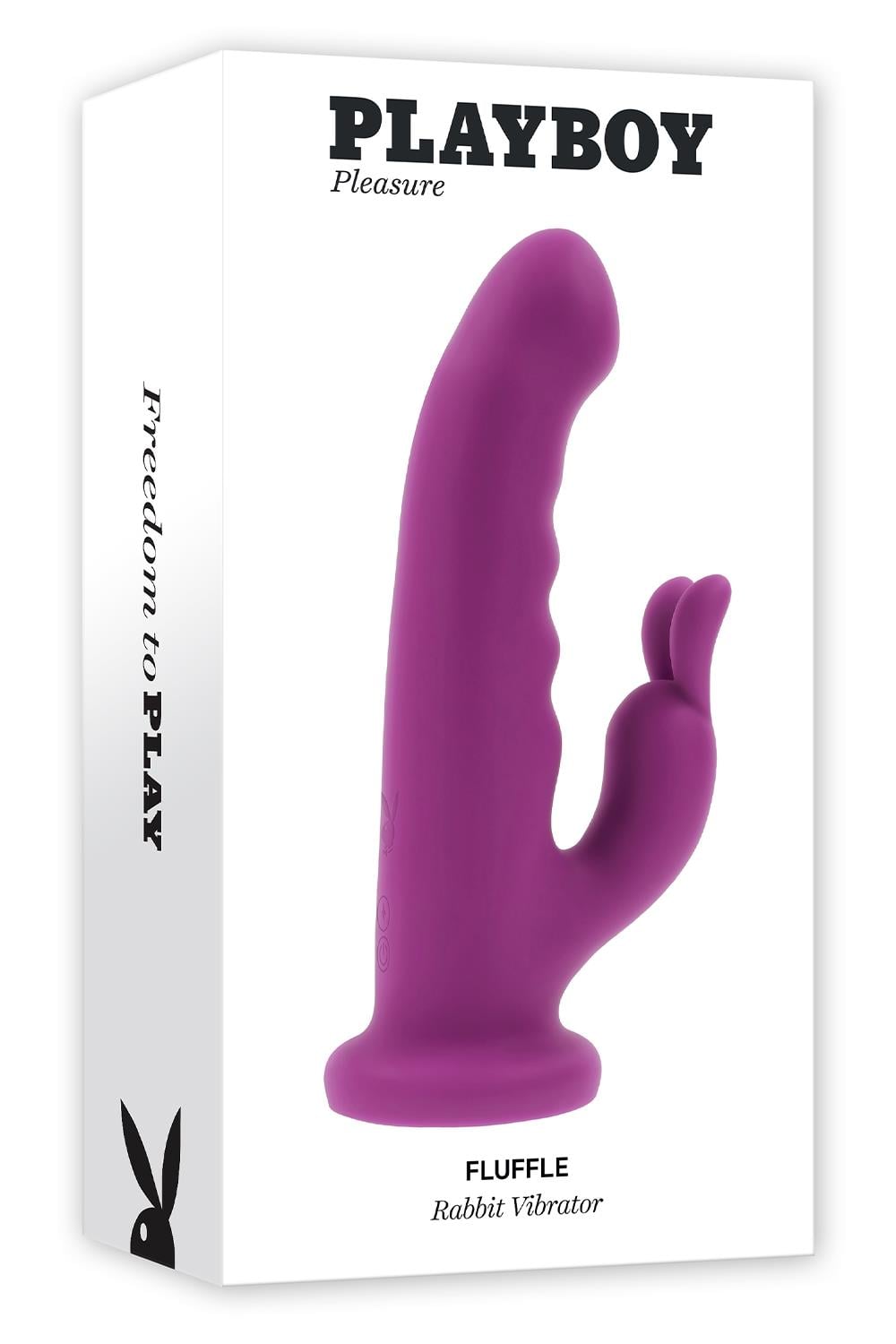 Vibrator rabbit rotativ Fluffle by Evolved Playboy, roz, ambalaj original