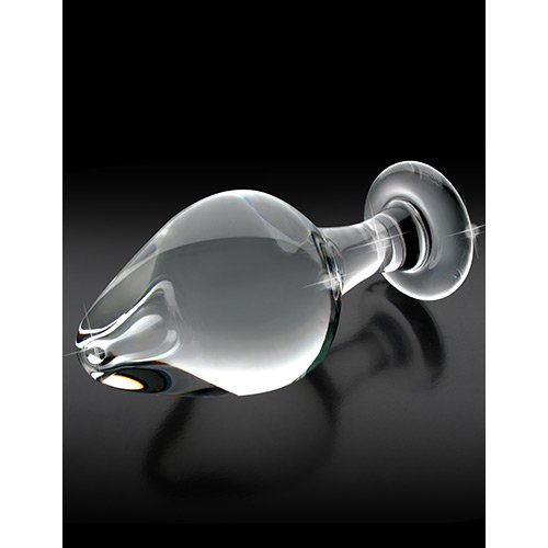 Dop Anal Sticla Icicles No 25 Transparent vedere laterala profil stop integrat