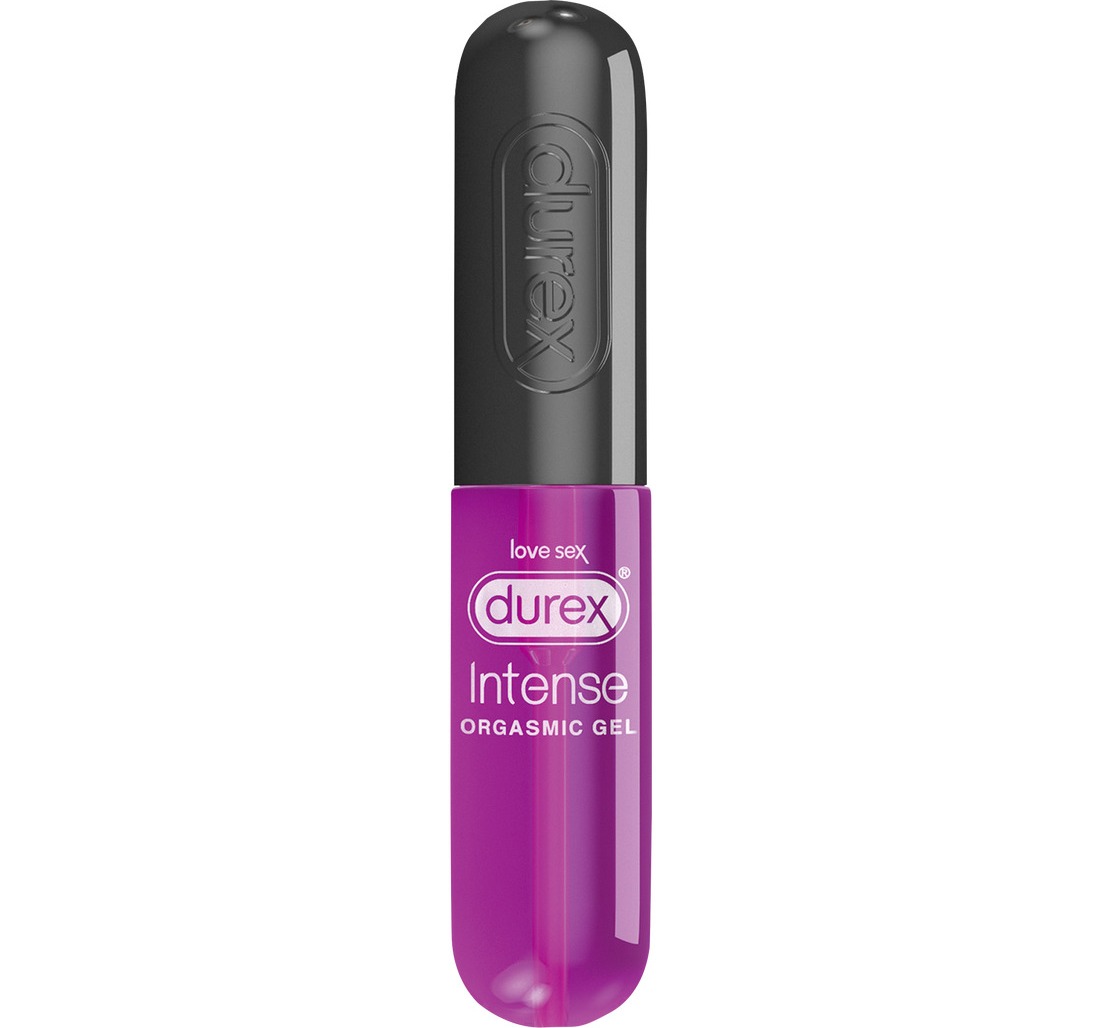 Durex Intense Orgasmic Gel - cutia si sticluta impreuna, vedere de ansamblu