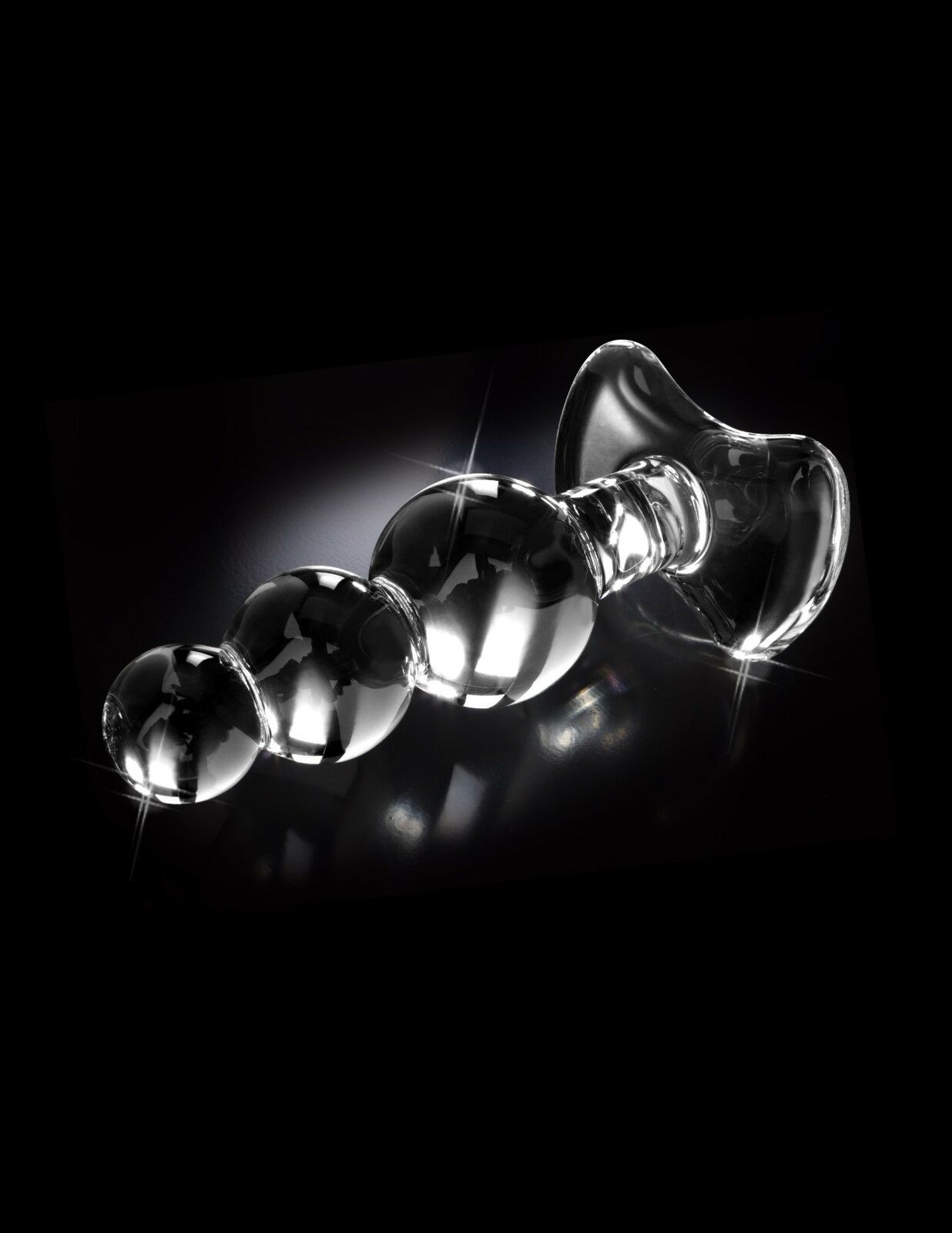 Dop Anal Sticla Icicles No 47 Transparent vedere laterala gat ingust baza ergonomica