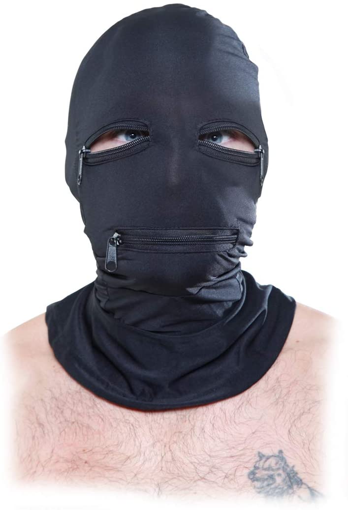 Zipper Face Hood Pipedream material poliester spandex elastic marime universala respiratie libera