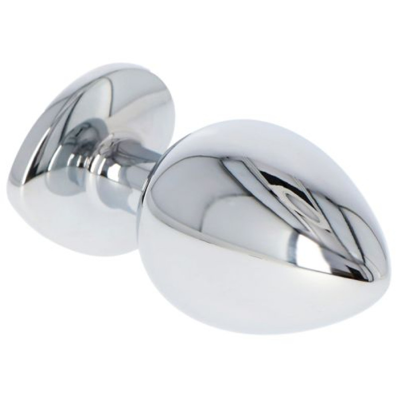 Plug anal metalic Heart Jewel, vedere din spate a bazei in forma de inima