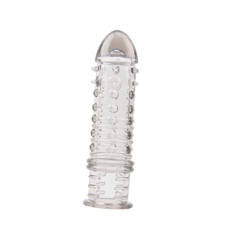 Prelungitor penis Swirls Grey Chisa Novelties - aplicare pe penis teaca elastica