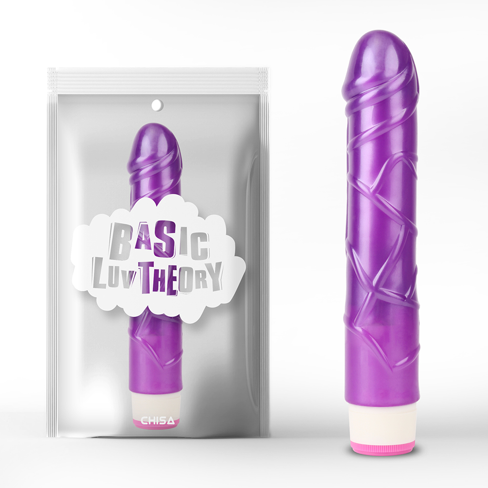 Vibrator realist Basic Pulsator Violet 23 cm - vedere frontala